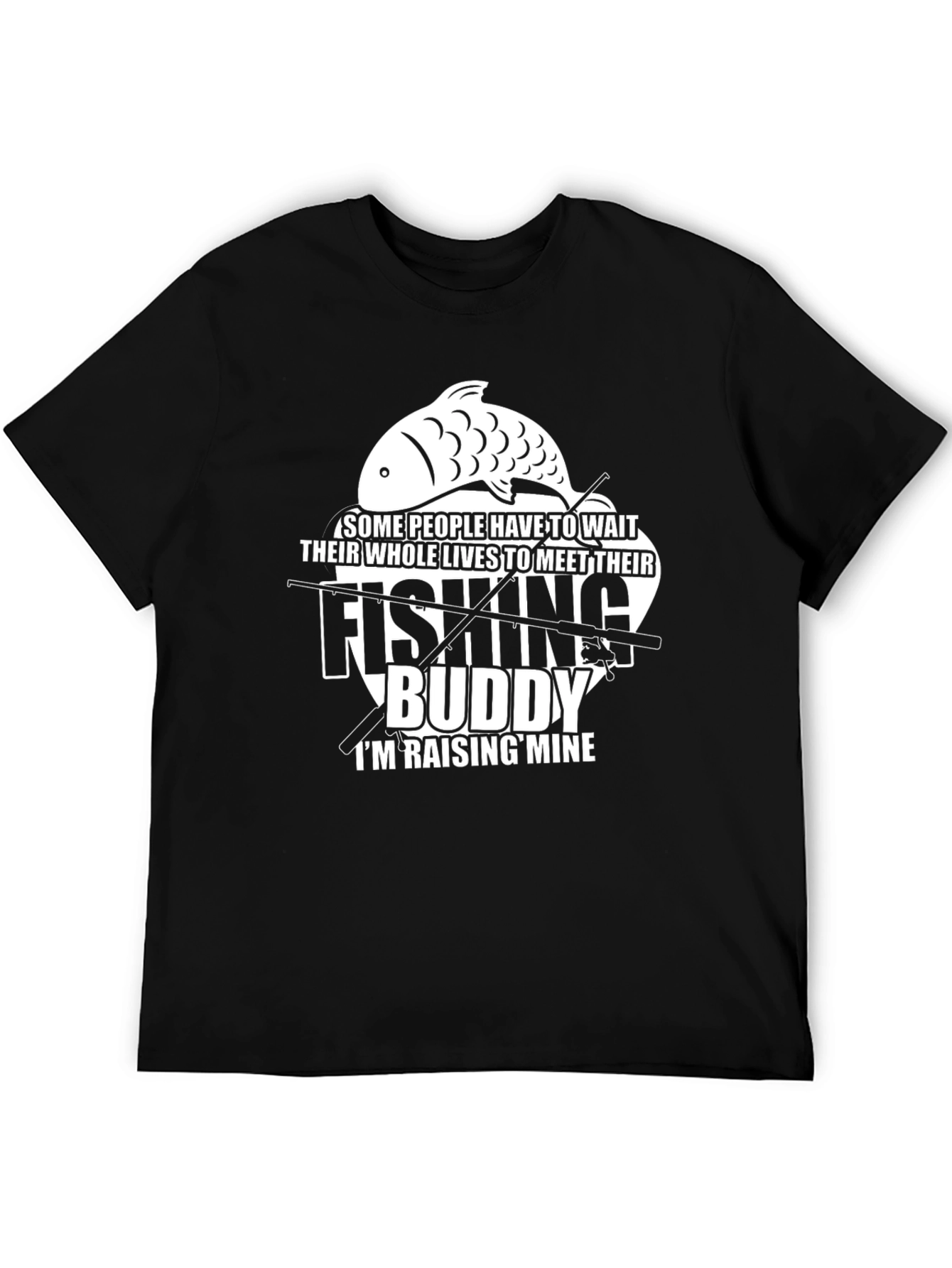Fishing Buddy T-Shirt - Raising Mine Black Tee