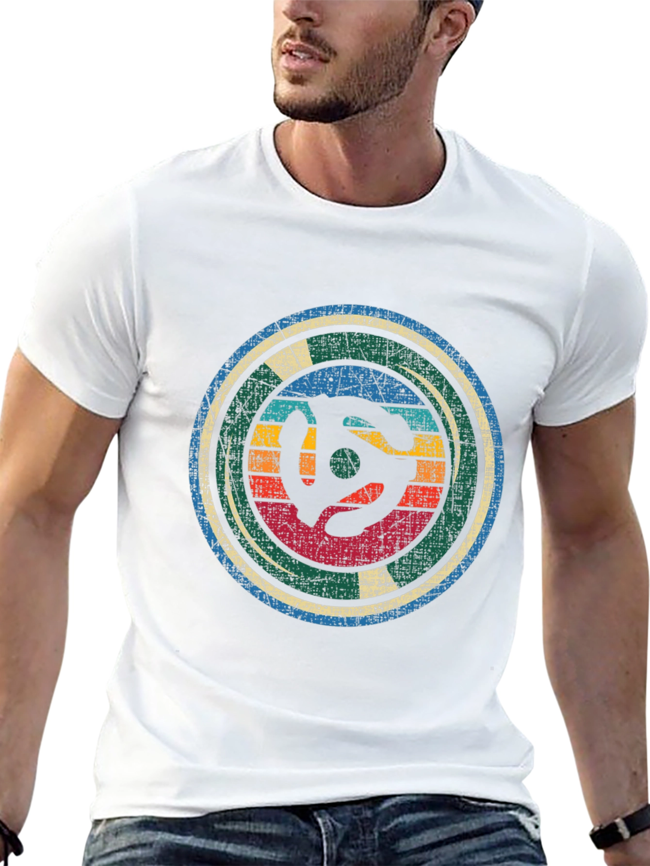 Retro Vinyl Record Adapter T-Shirt