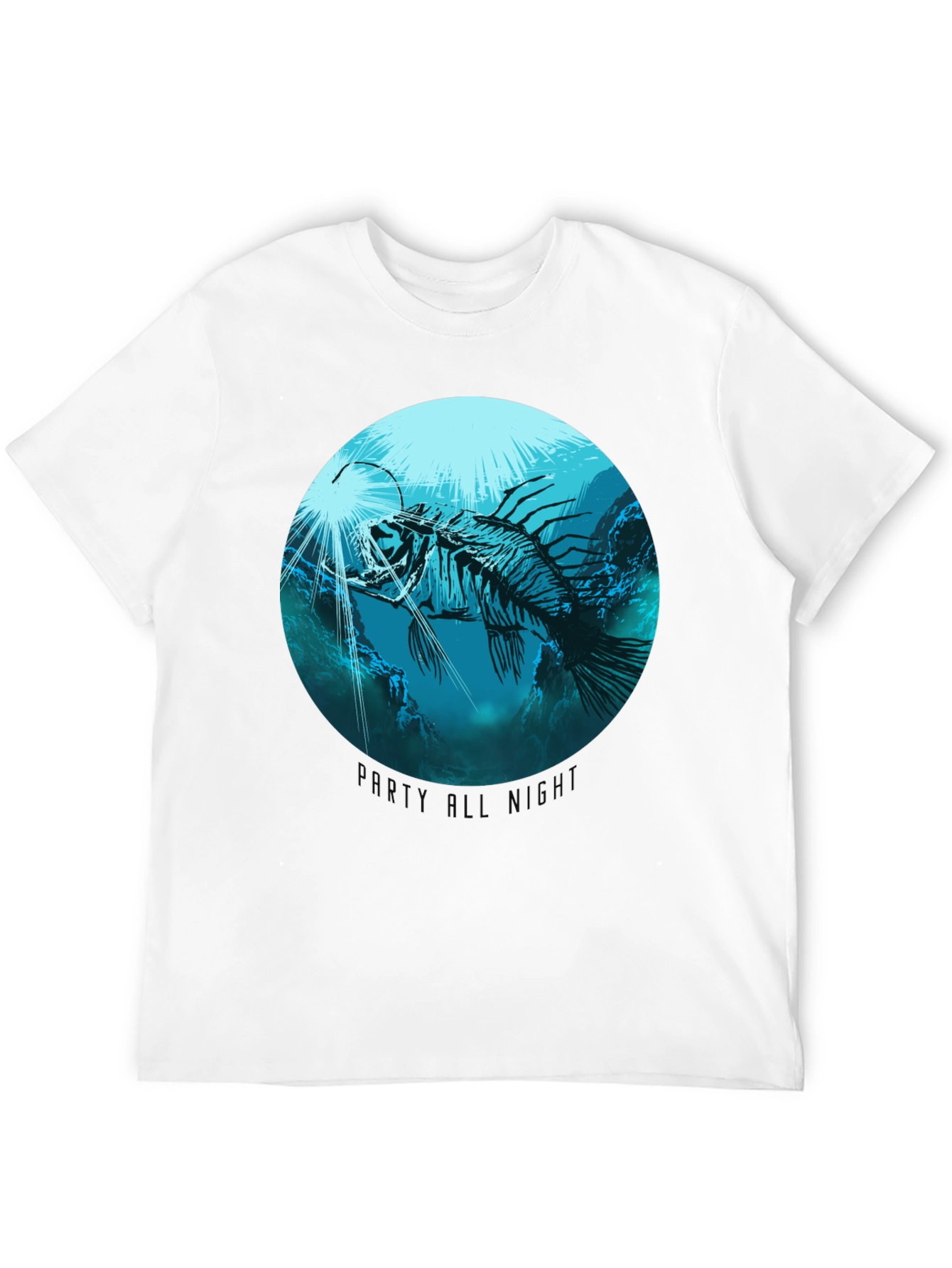 Angler Fish Skeleton Graphic T-Shirt