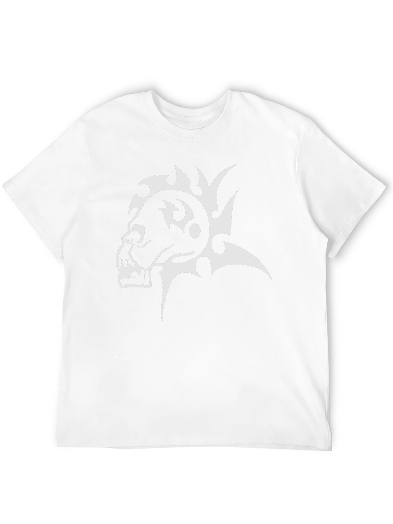 Tribal Skull Graphic T-Shirt - Bold Black Tee