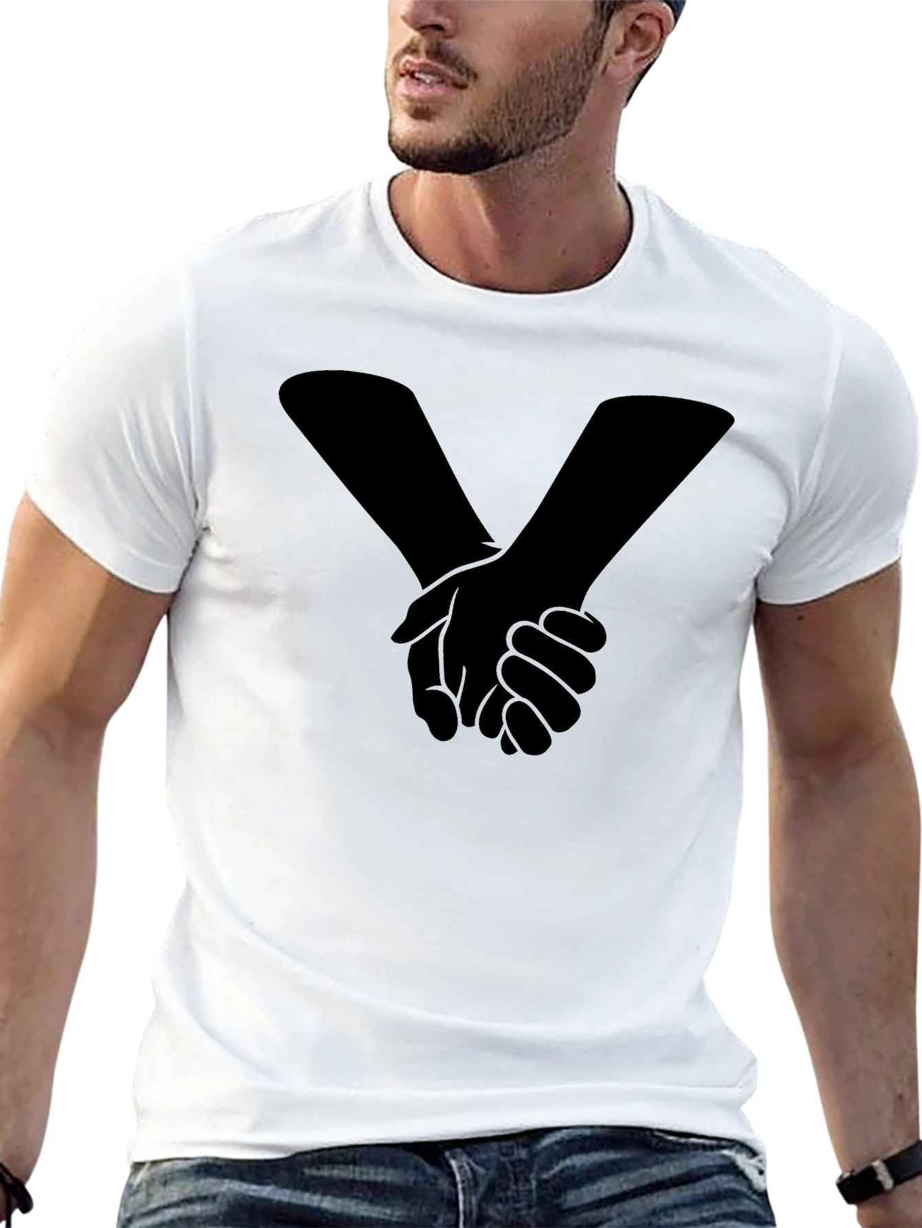 Unity Handshake Graphic Tee - Black