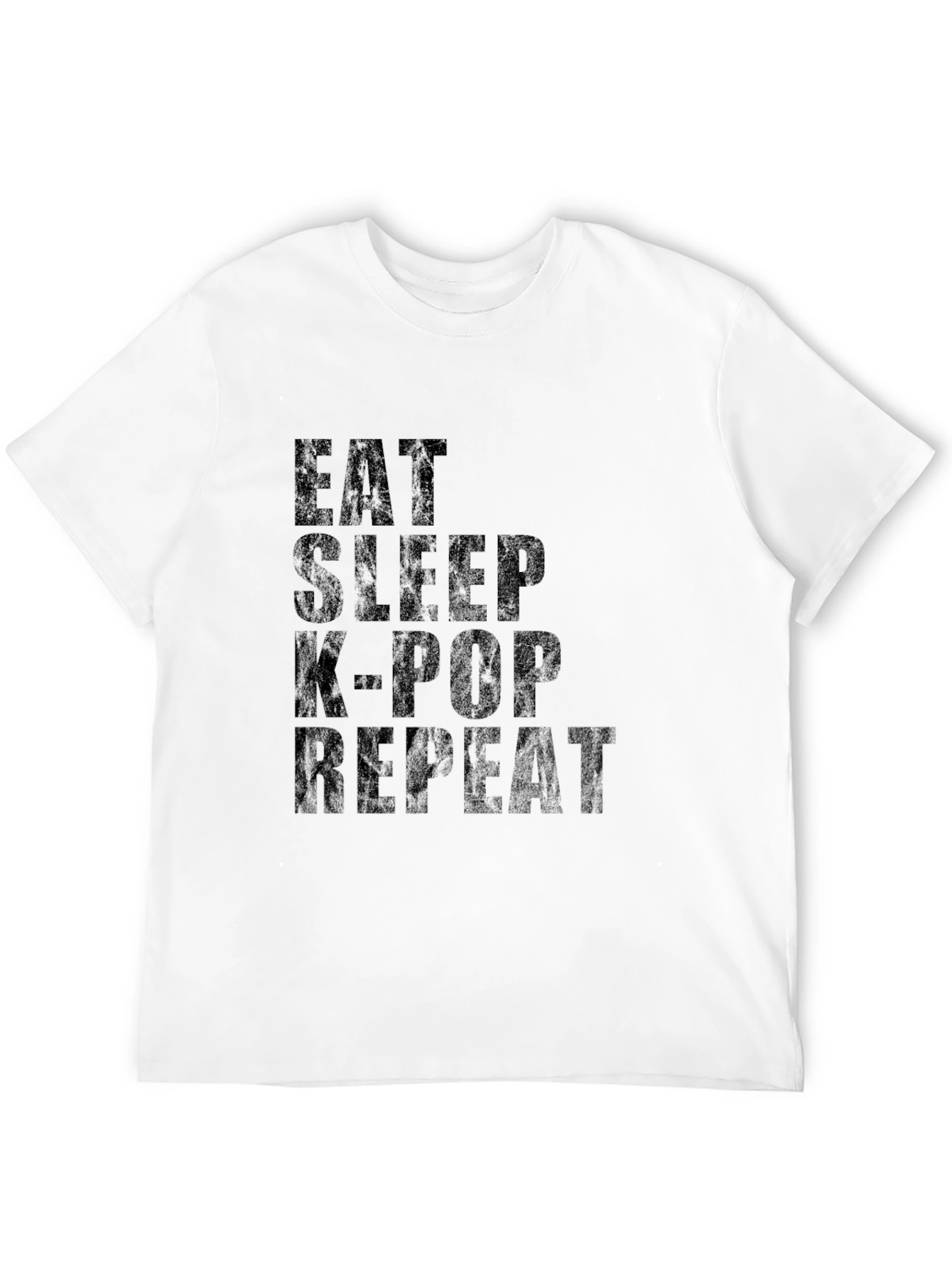 Eat Sleep K-Pop Repeat Black T-Shirt