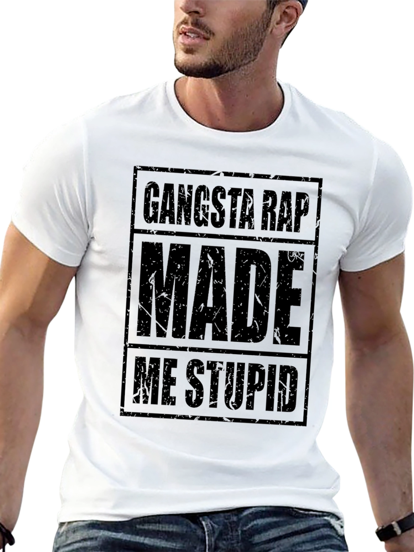 Gangsta Rap Made Me Stupid Graphic T-Shirt