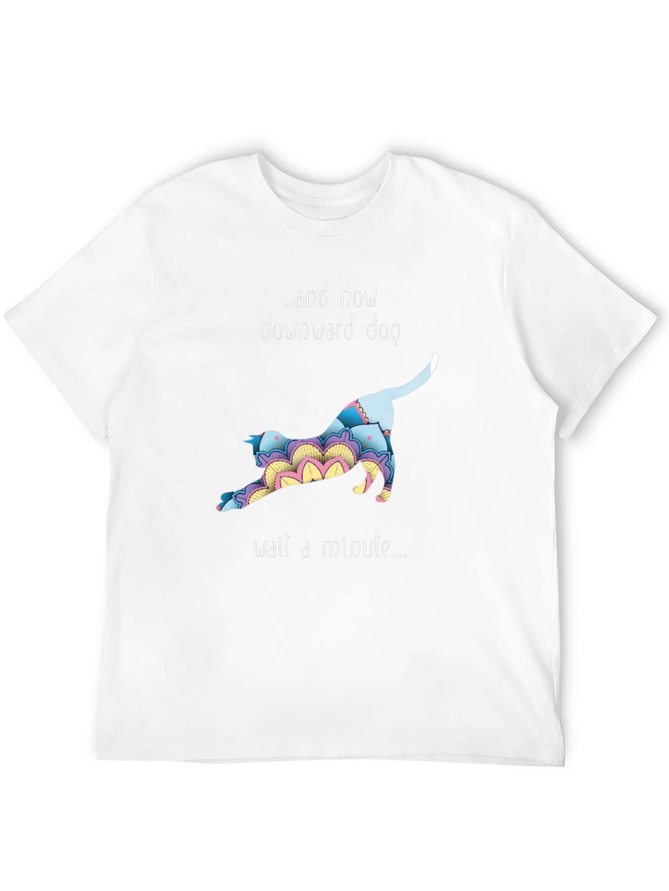 Downward Dog Yoga Cat Graphic T-Shirt