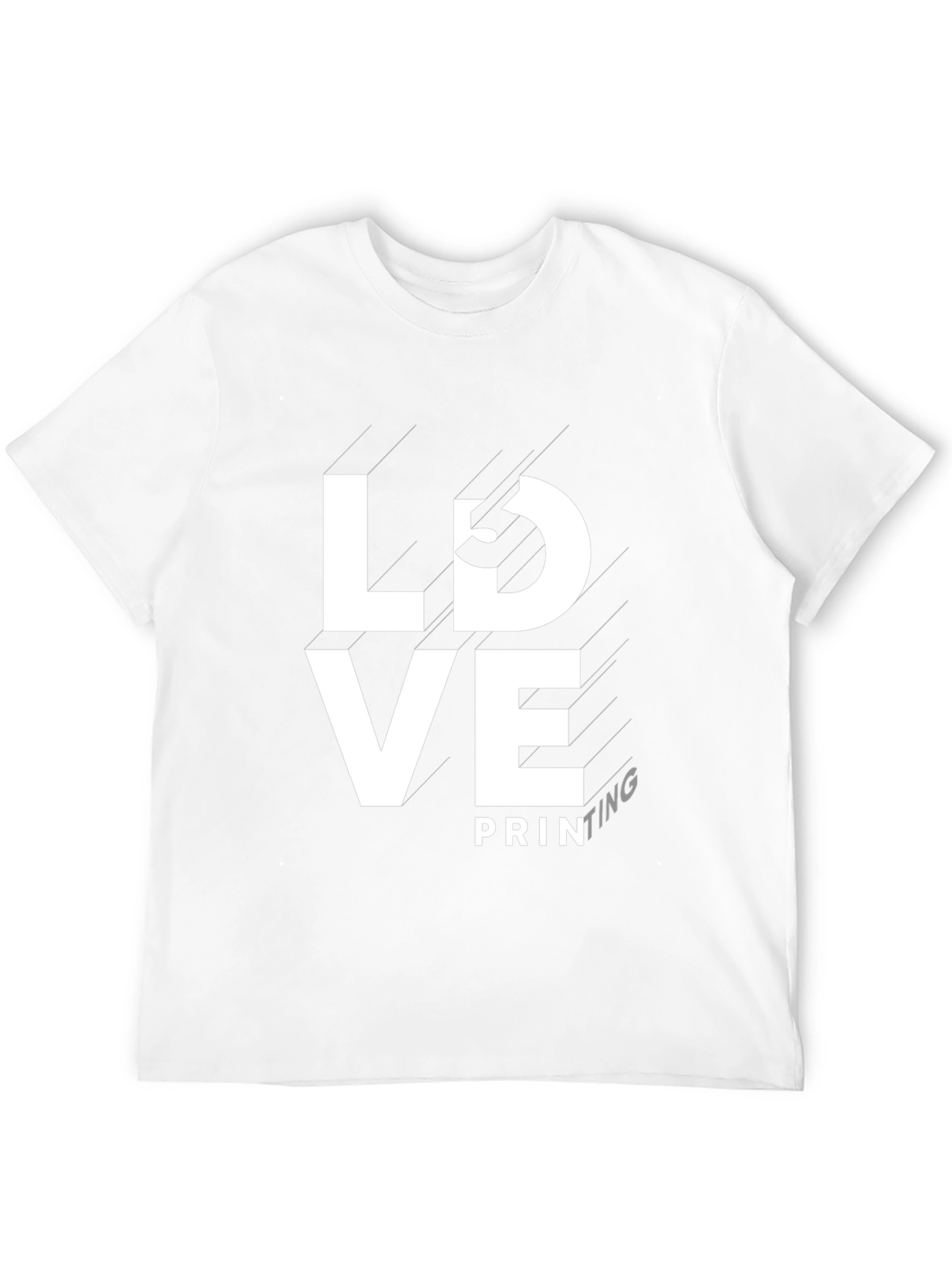 Love Printing Black Tee - Stylish Graphic T-Shirt