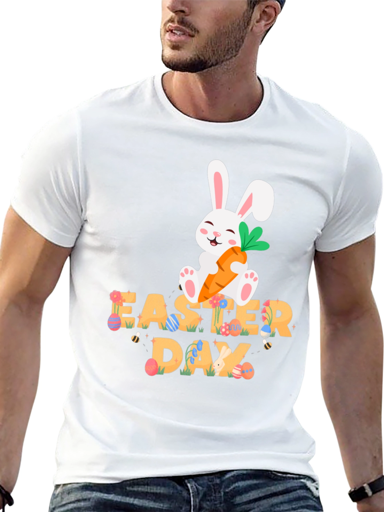 Easter Day Bunny T-Shirt - Cute Easter Celebration