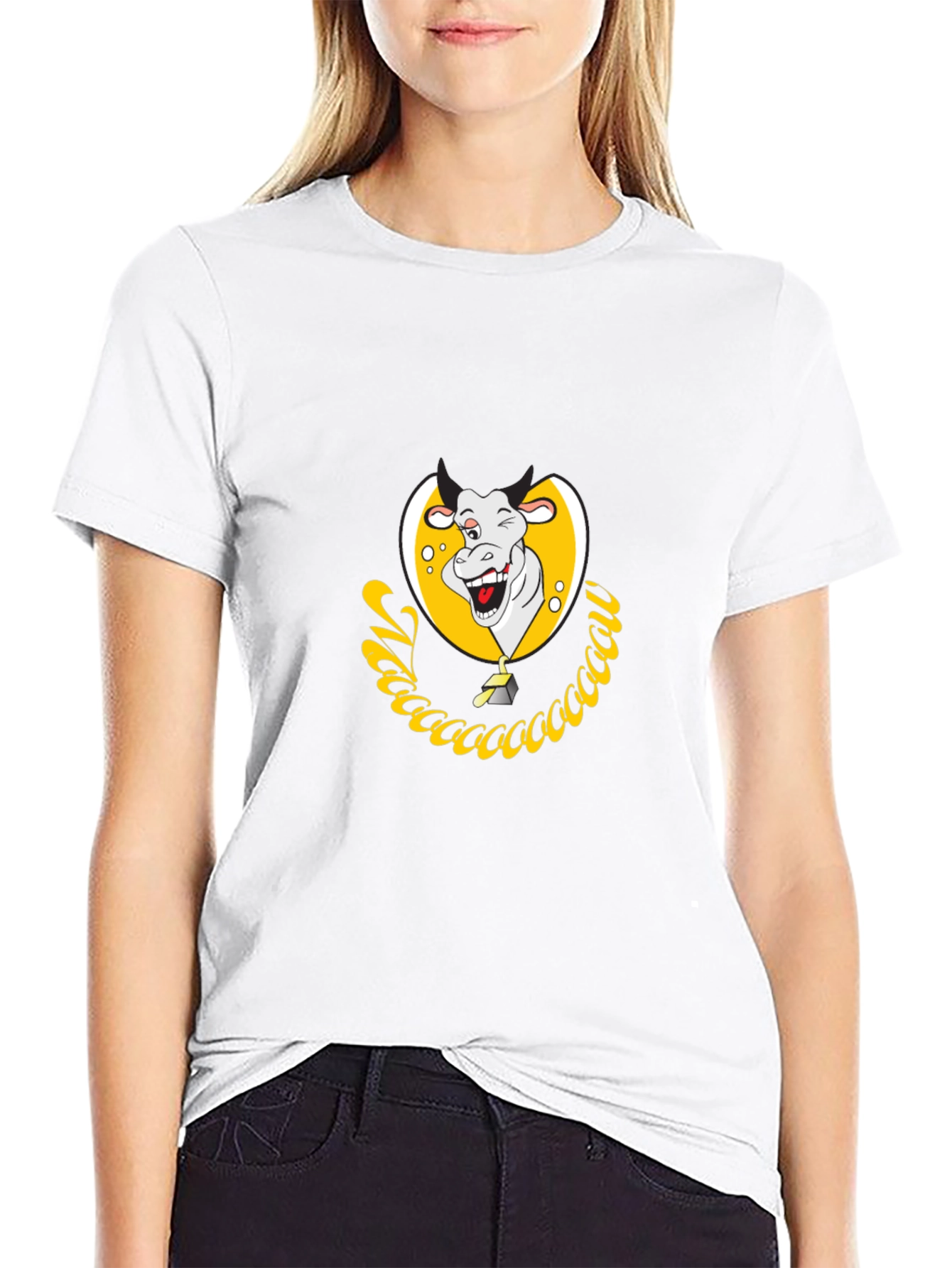 Funny Cow Graphic Tee - Unique Cartoon Design