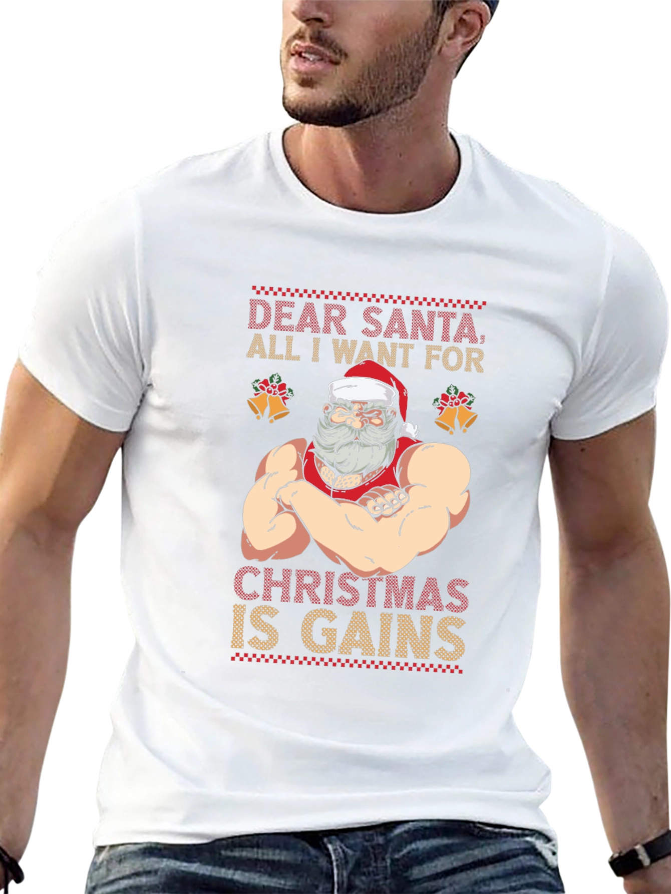 Funny Santa Christmas Gains T-Shirt