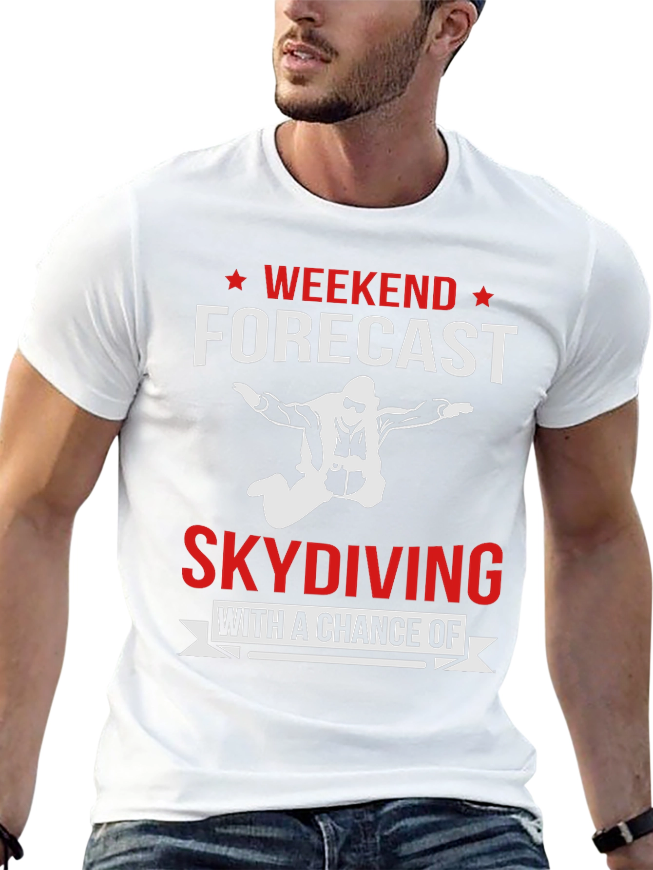 Skydiving Weekend Forecast Graphic Tee