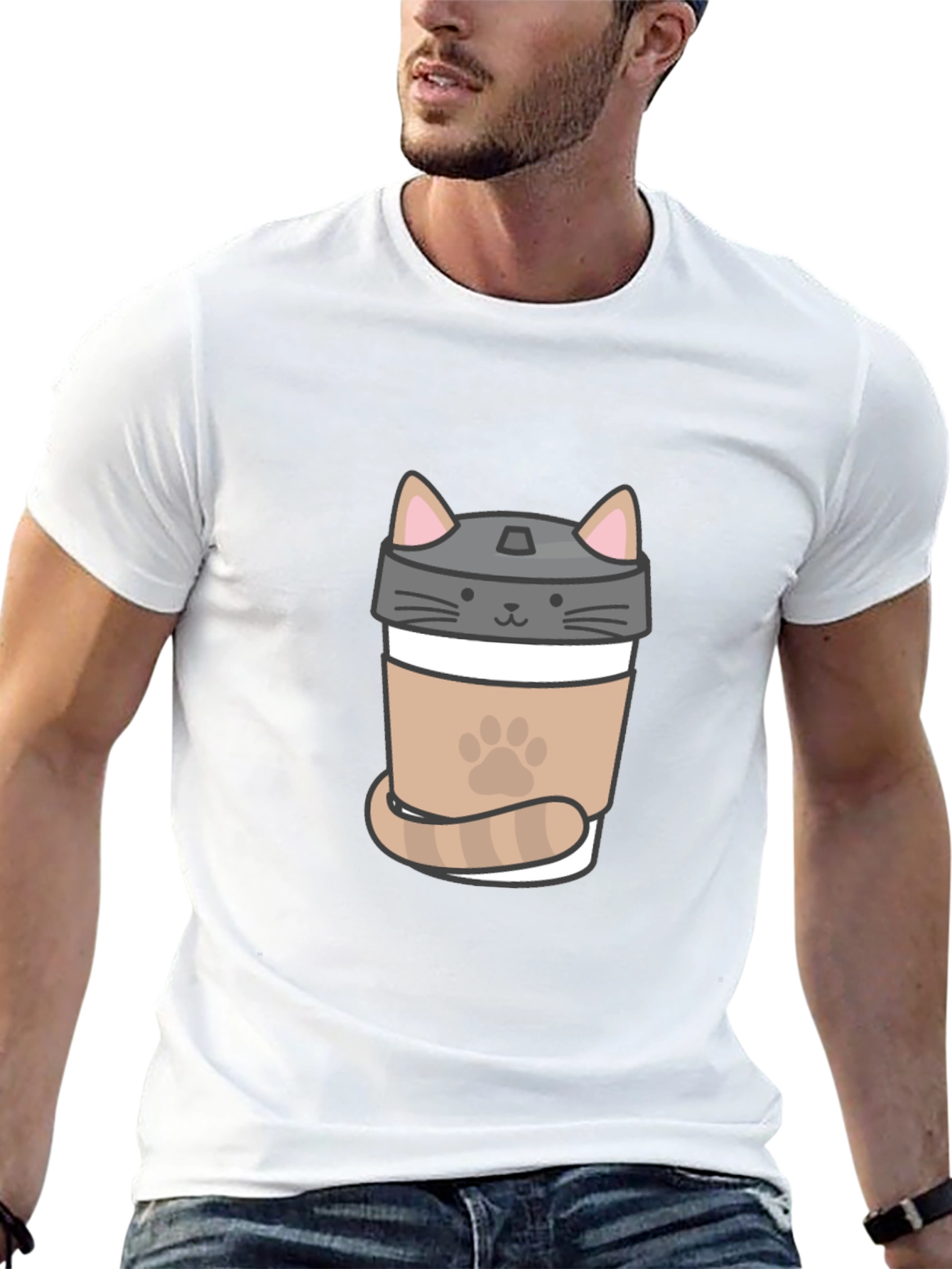 Cat Coffee T-Shirt - Cute Coffee Lover Tee