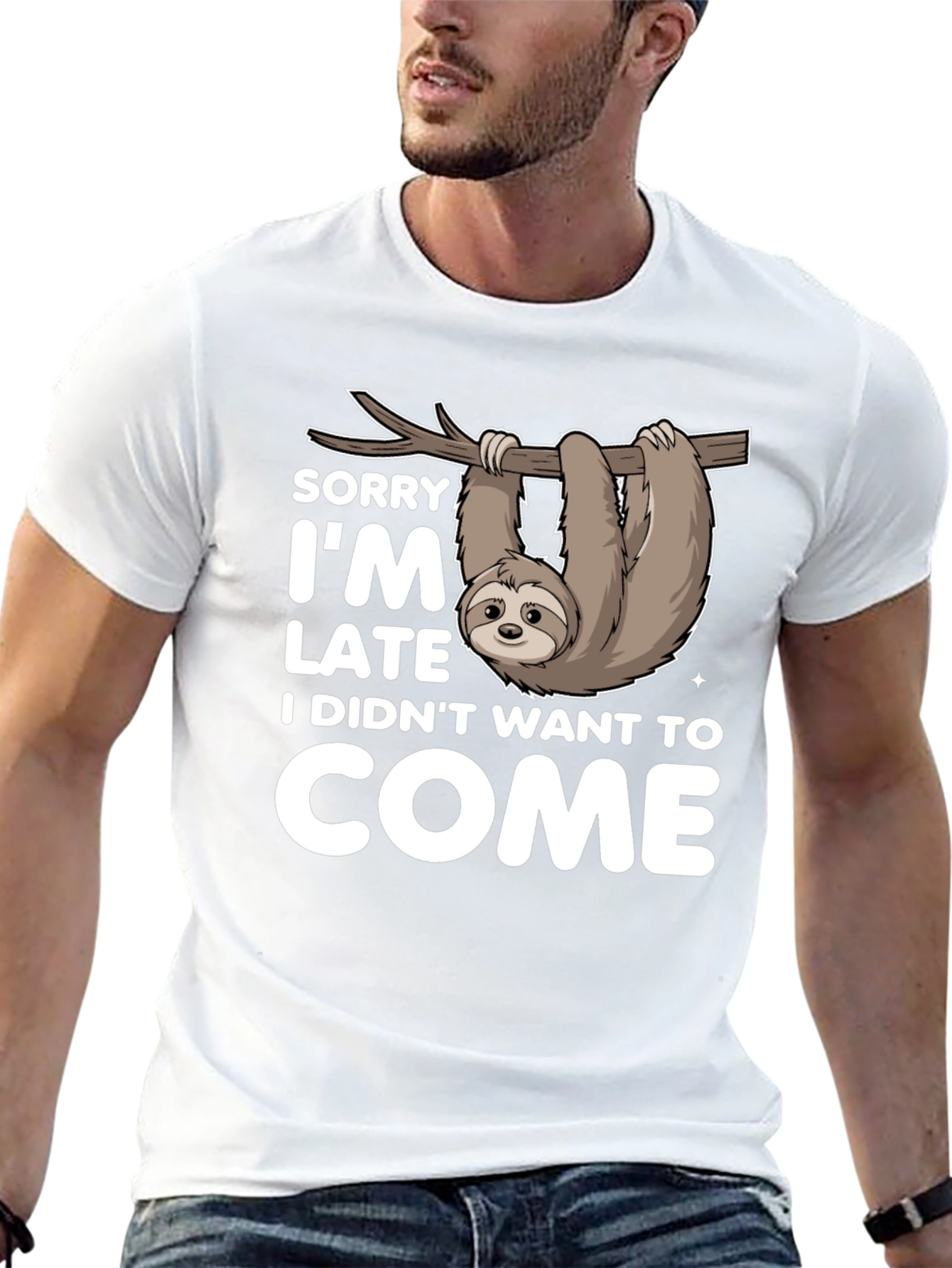 Funny Sloth T-Shirt - Sorry Im Late Tee