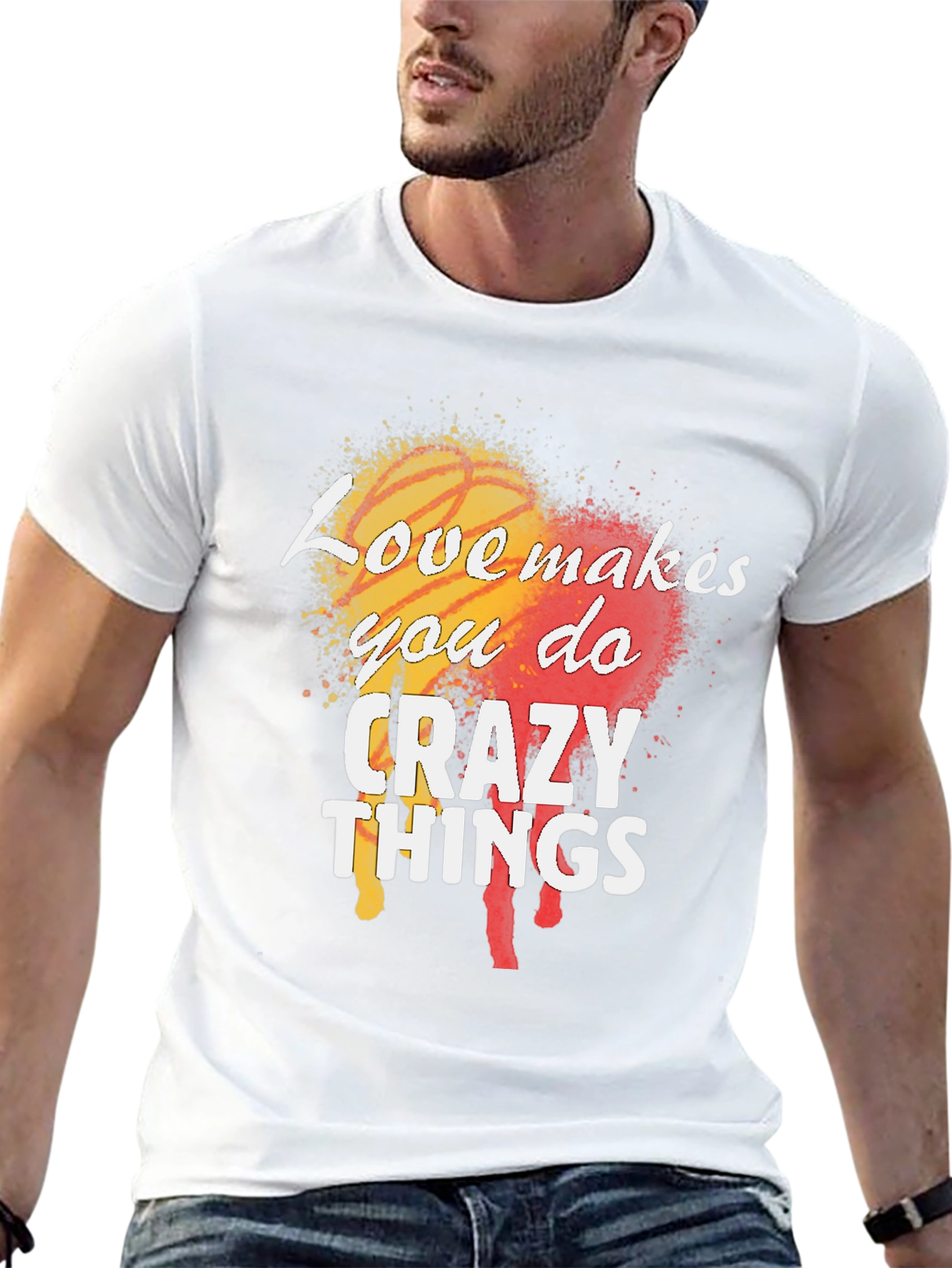 Love Makes You Do Crazy Things Mens Black T-Shirt