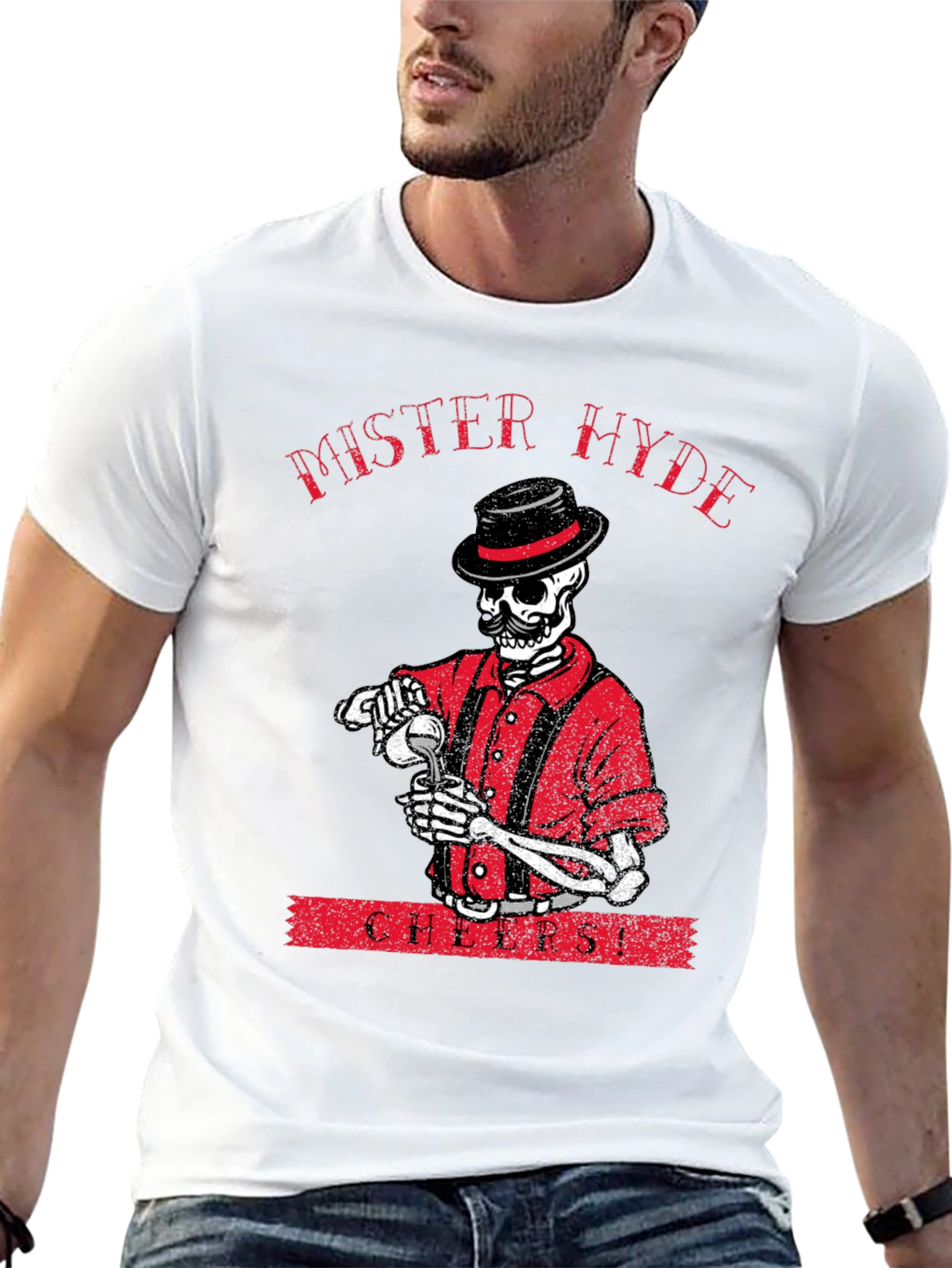 Mister Hyde Skeleton Graphic Tee - Cheers!