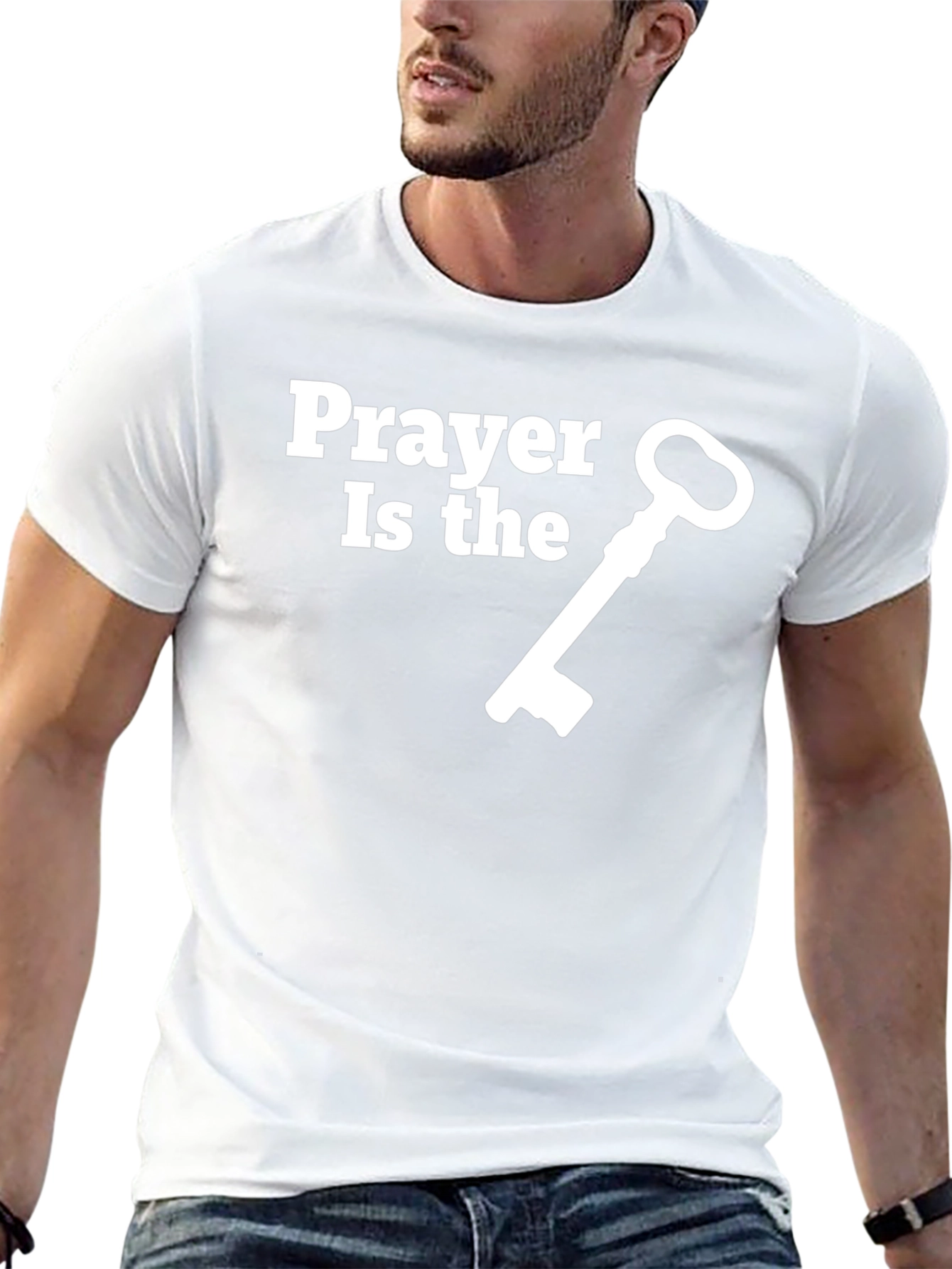 Prayer Is The Key T-Shirt - Christian Faith Apparel