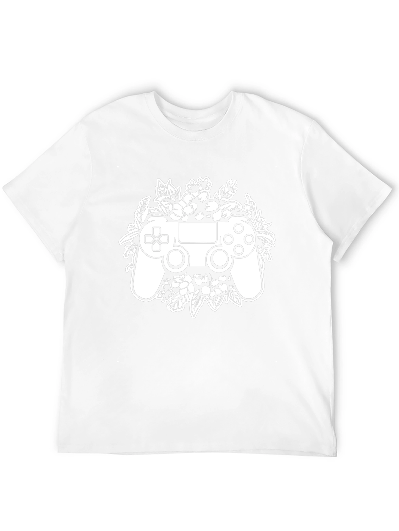 Gamer Floral Controller T-Shirt - Black