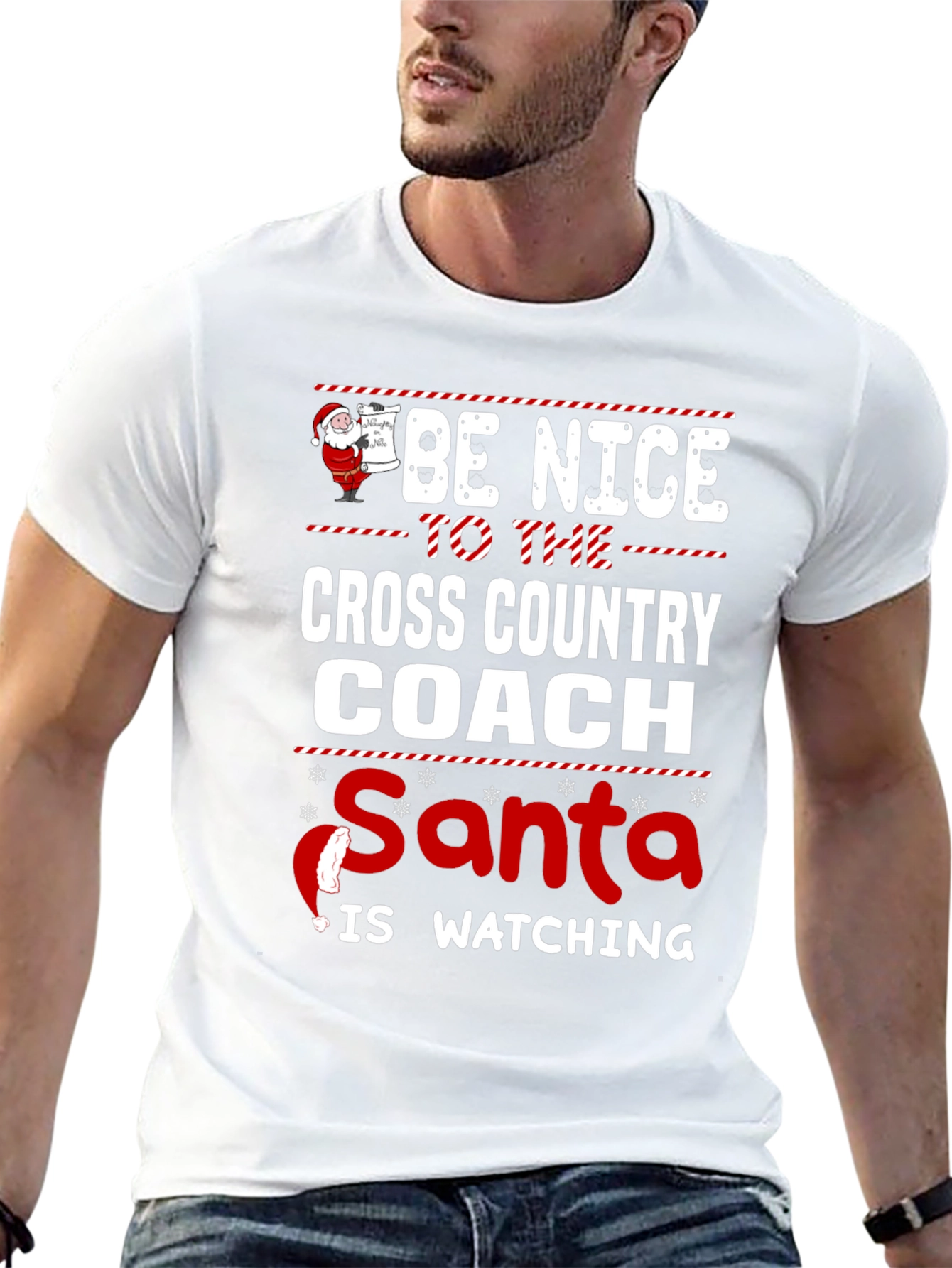 Cross Country Coach Santa T-Shirt