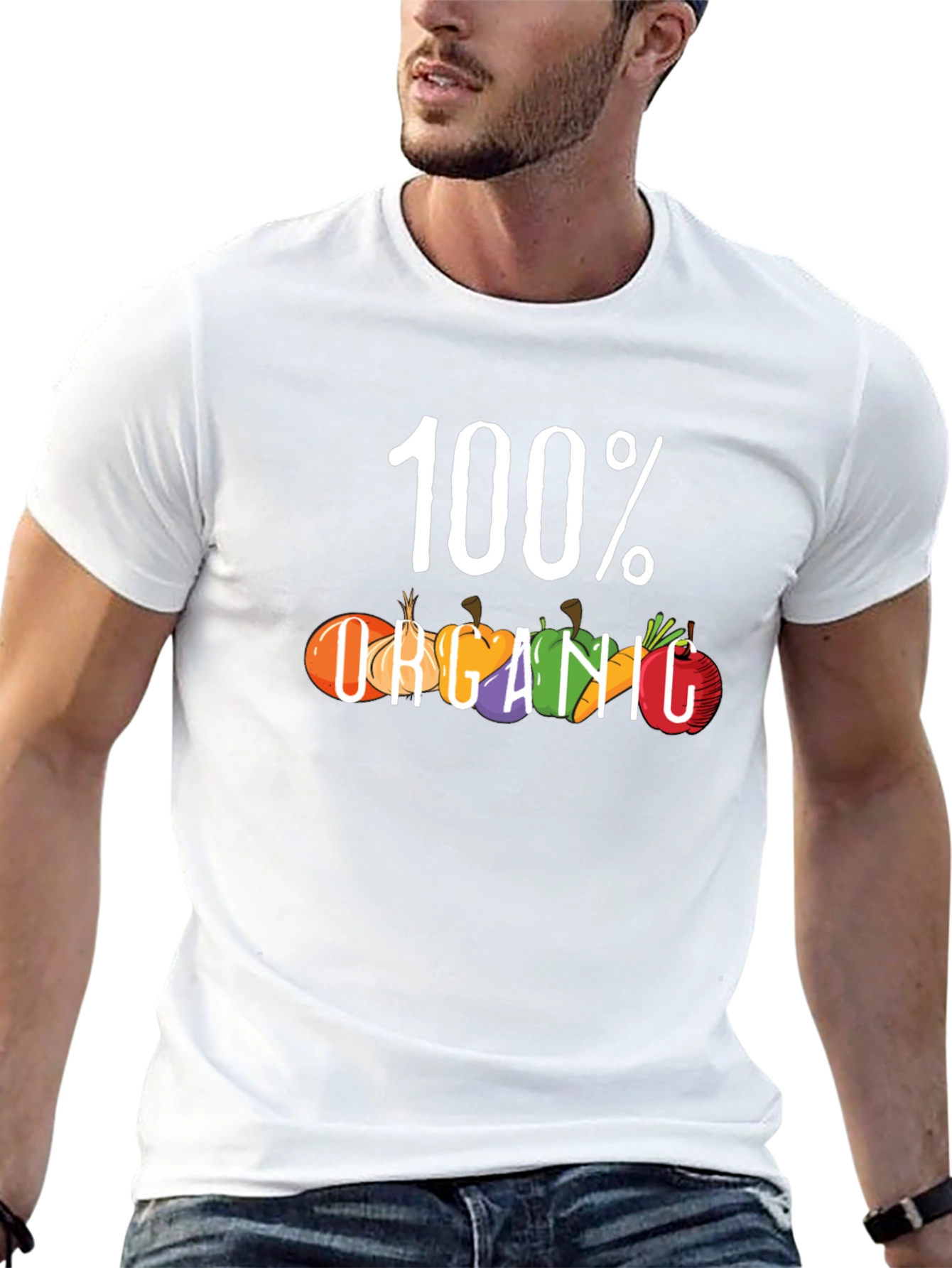 100% Organic Graphic Tee - Black T-Shirt