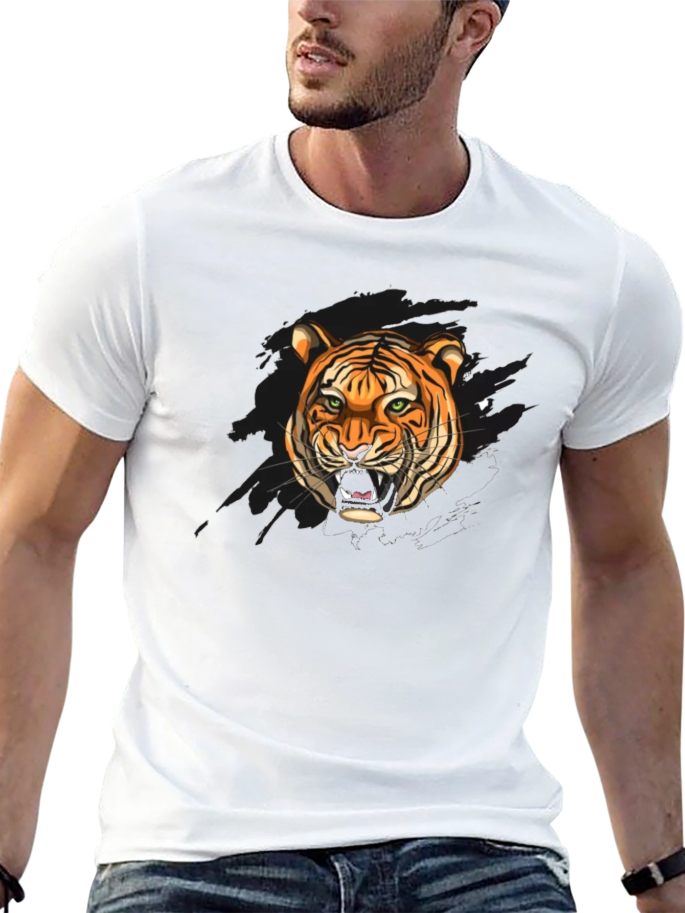 Tiger Graphic Black T-Shirt