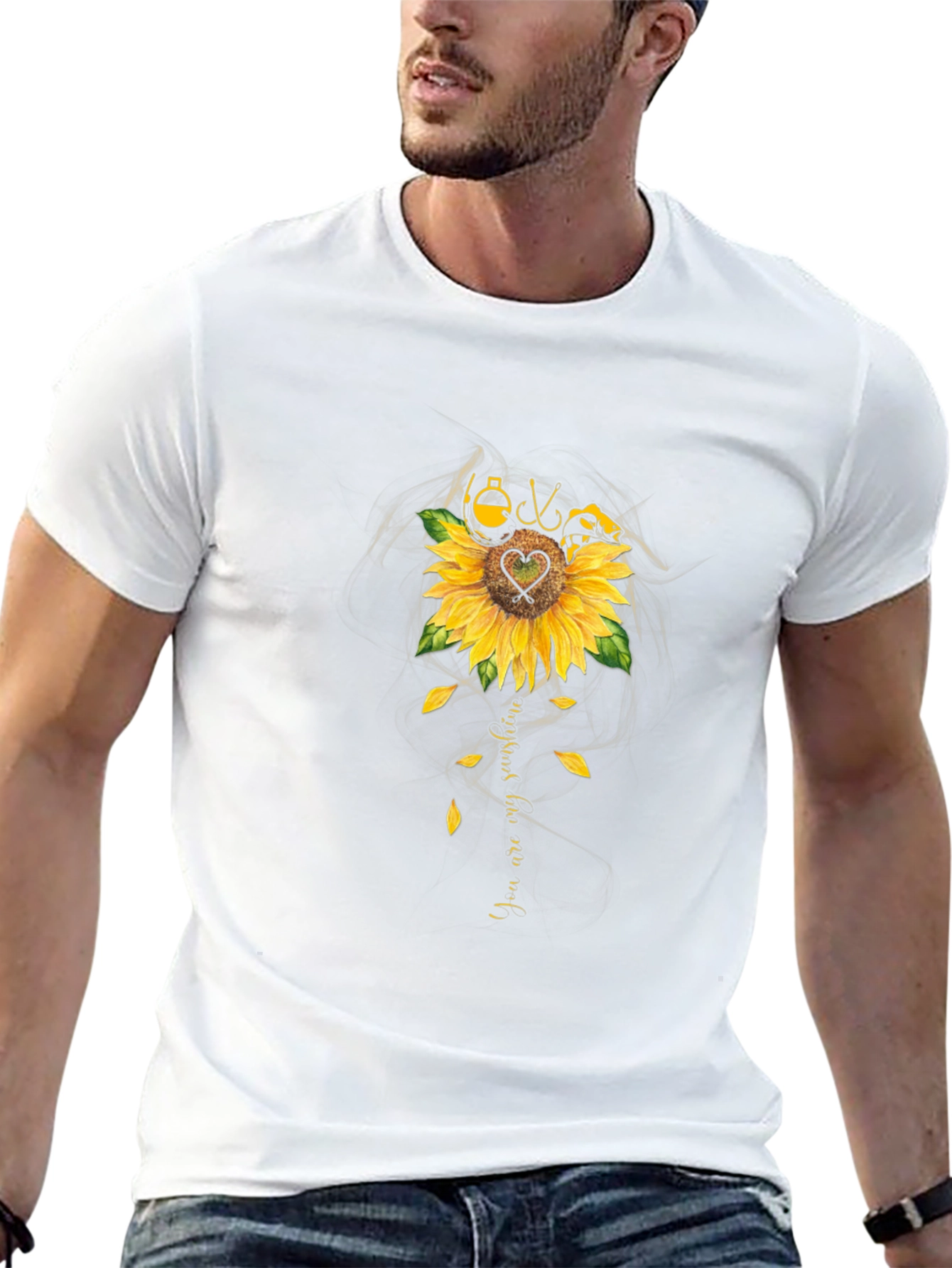 Sunflower Fishing T-Shirt - You Are My Sunshine Tee