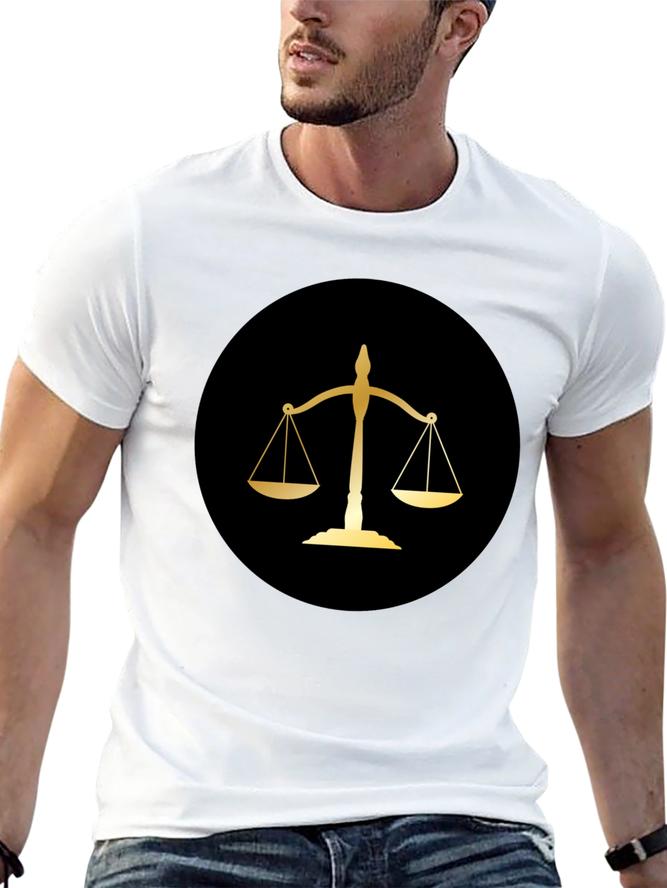 Scales of Justice Graphic Tee - Black