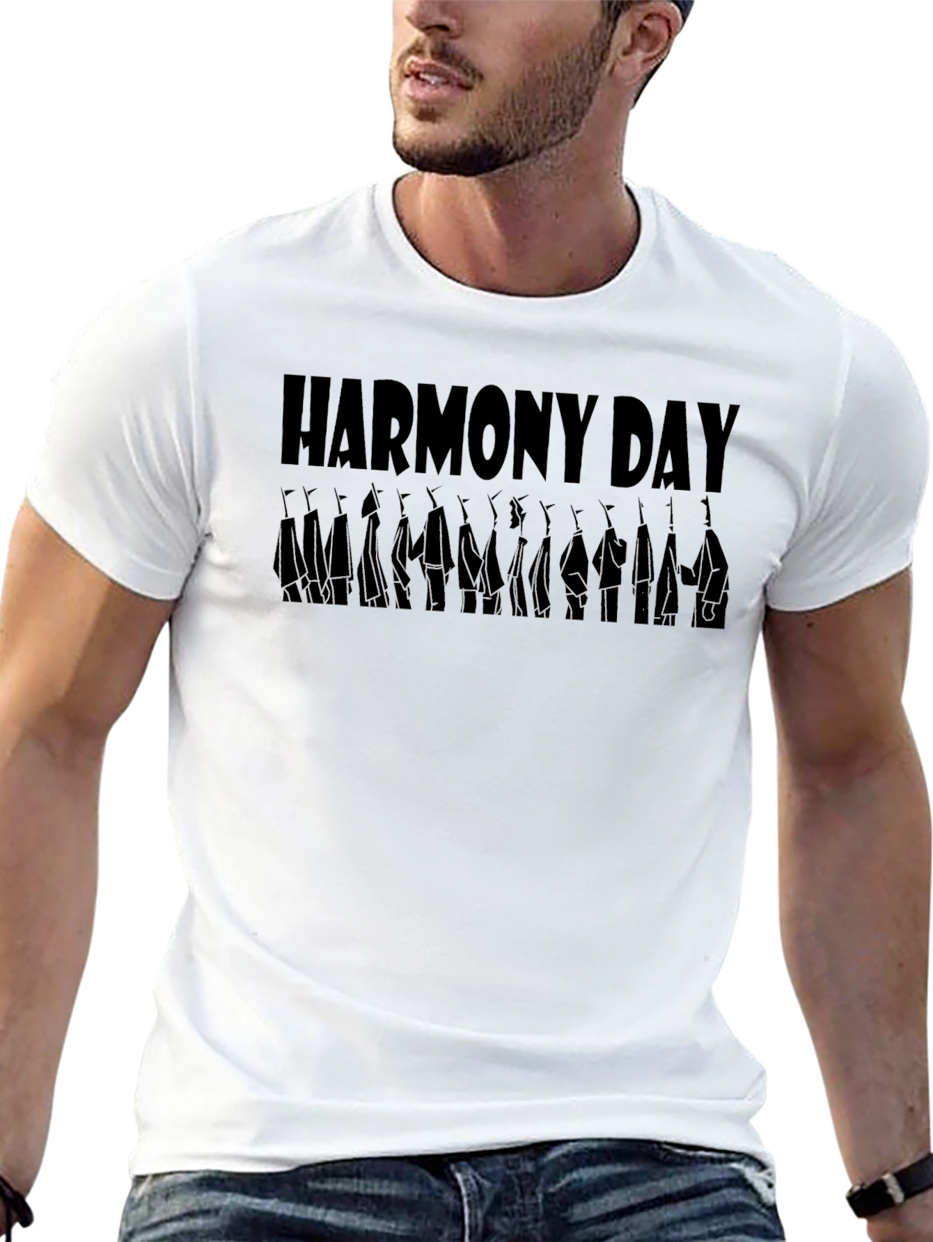 Harmony Day Black T-Shirt