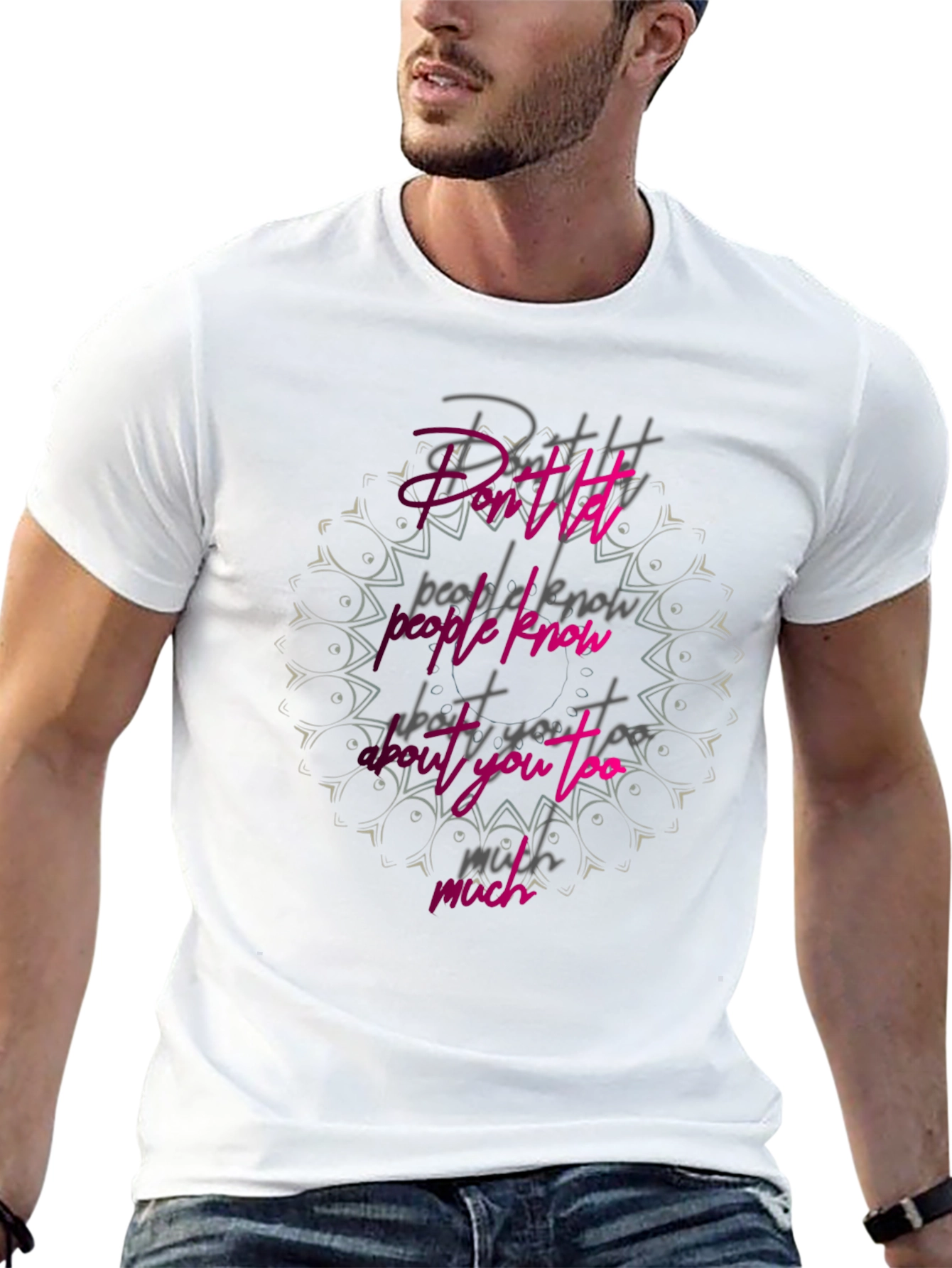 Dont Let People Know Graphic Tee - Black