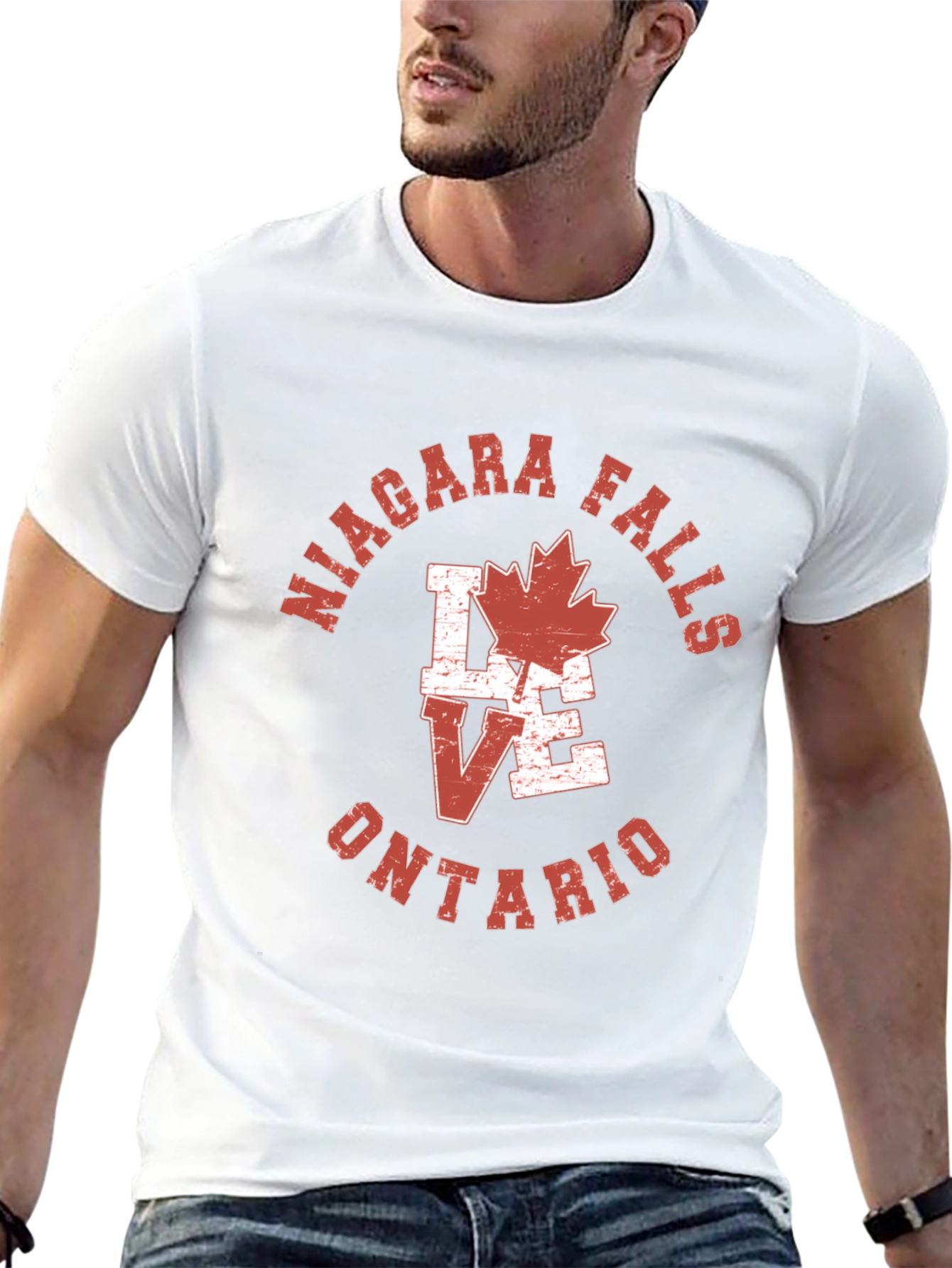 Niagara Falls Ontario T-Shirt Love Maple Leaf Tee