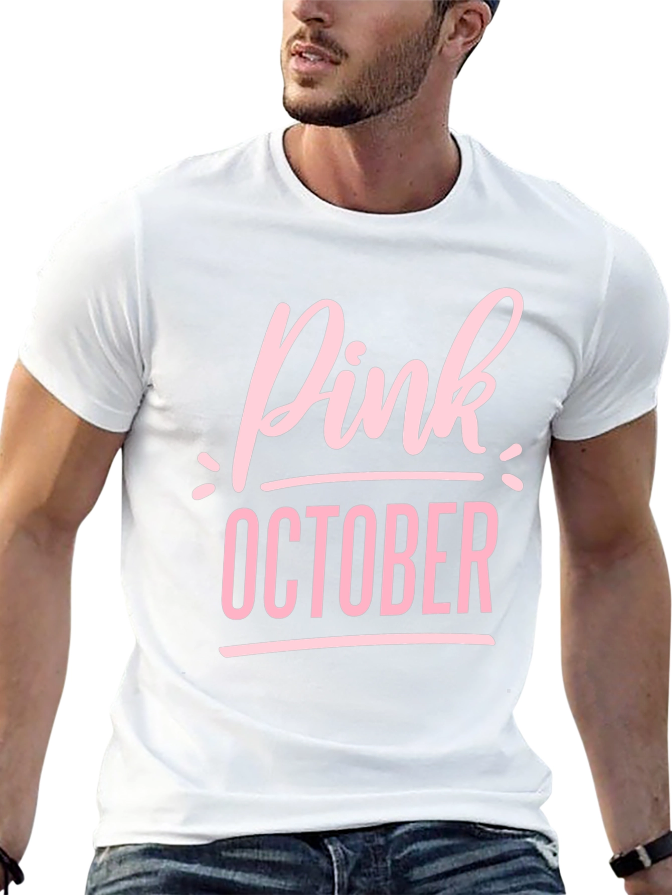 Pink October Black T-Shirt