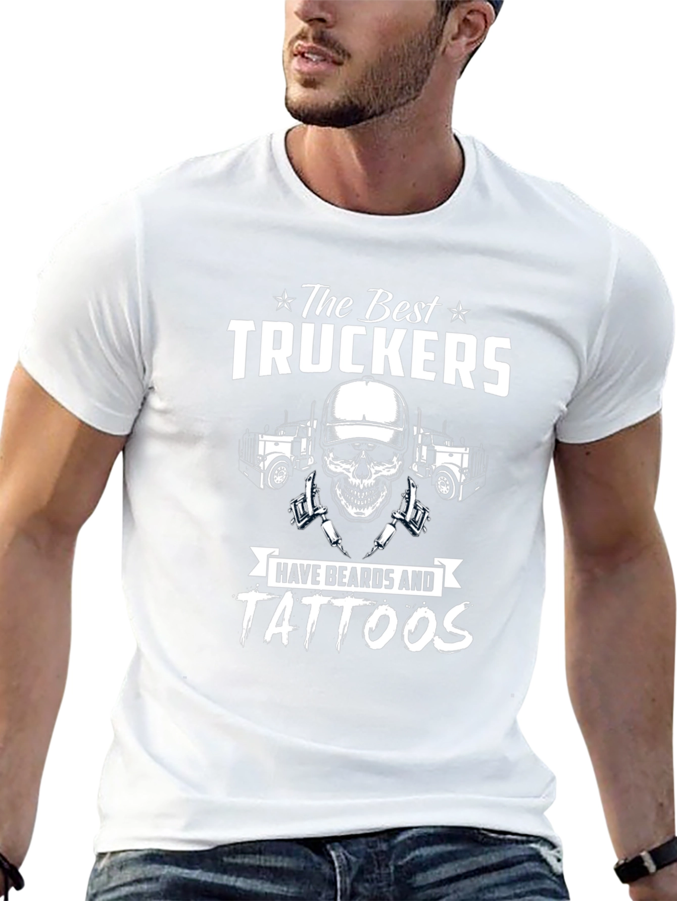 Best Truckers Beard & Tattoos Graphic T-Shirt