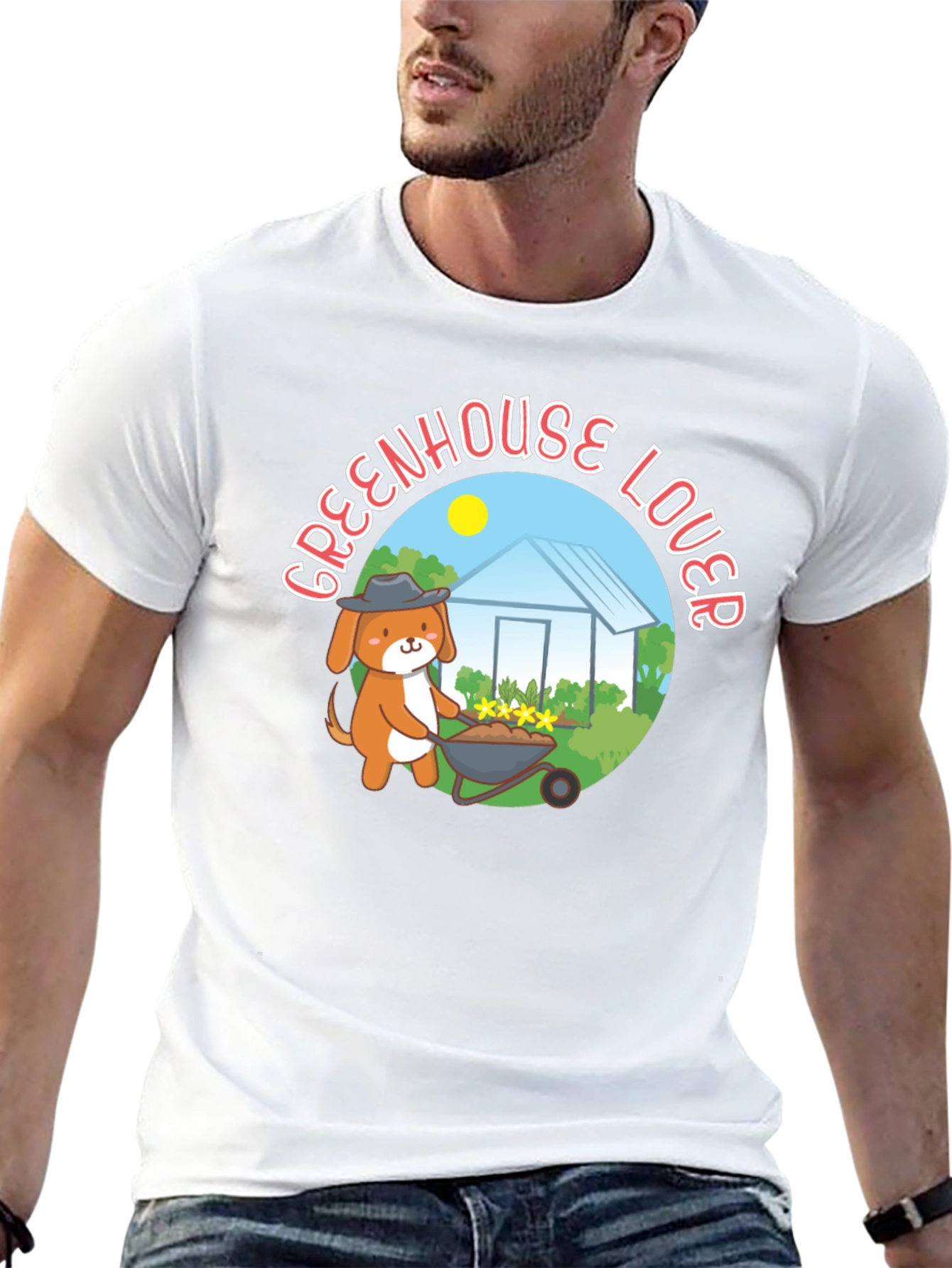 Greenhouse Lover Dog Graphic T-Shirt