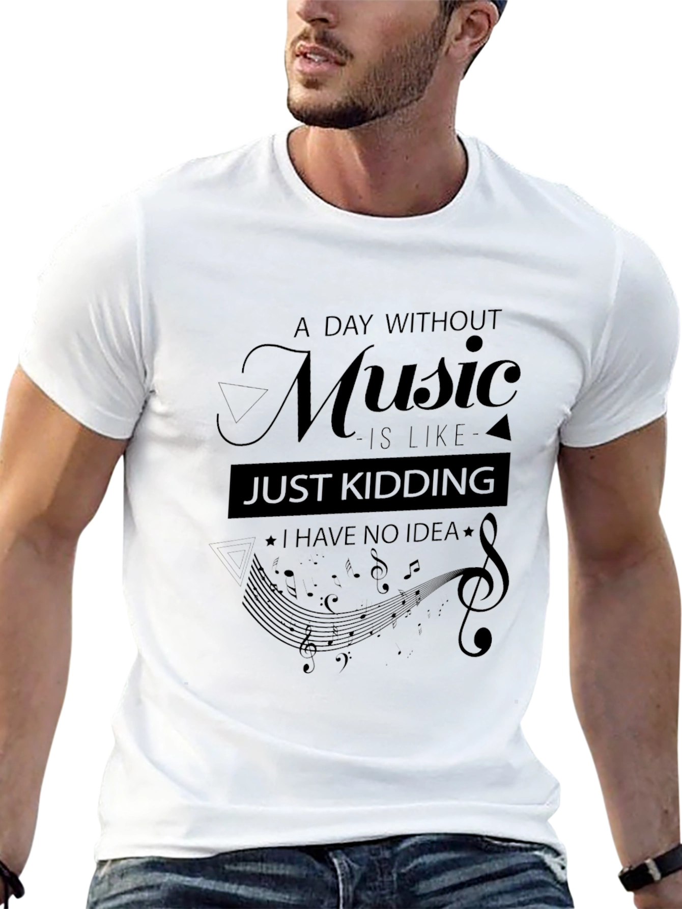 Music Lovers Black Graphic Tee