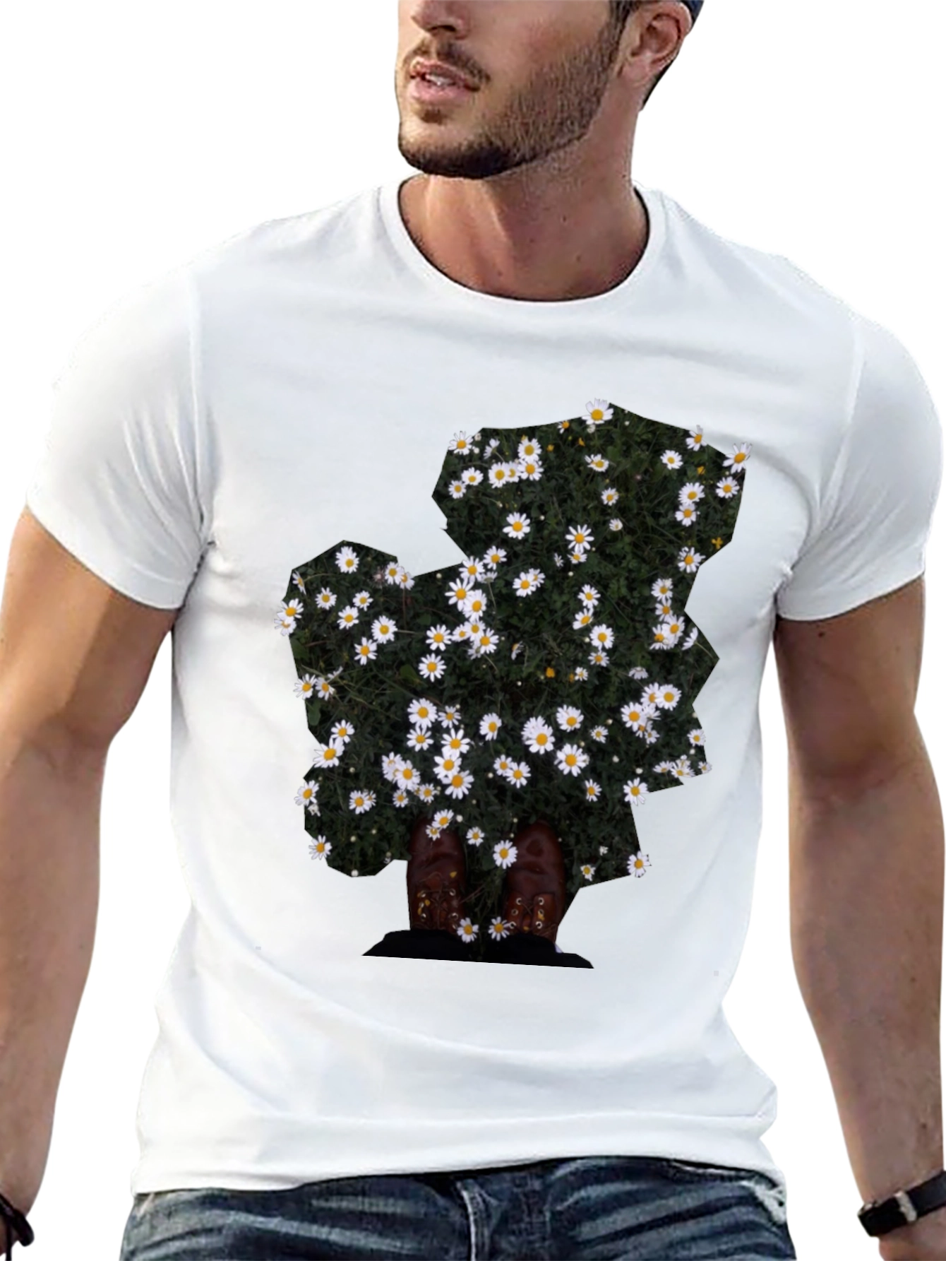 Floral Graphic Black T-Shirt