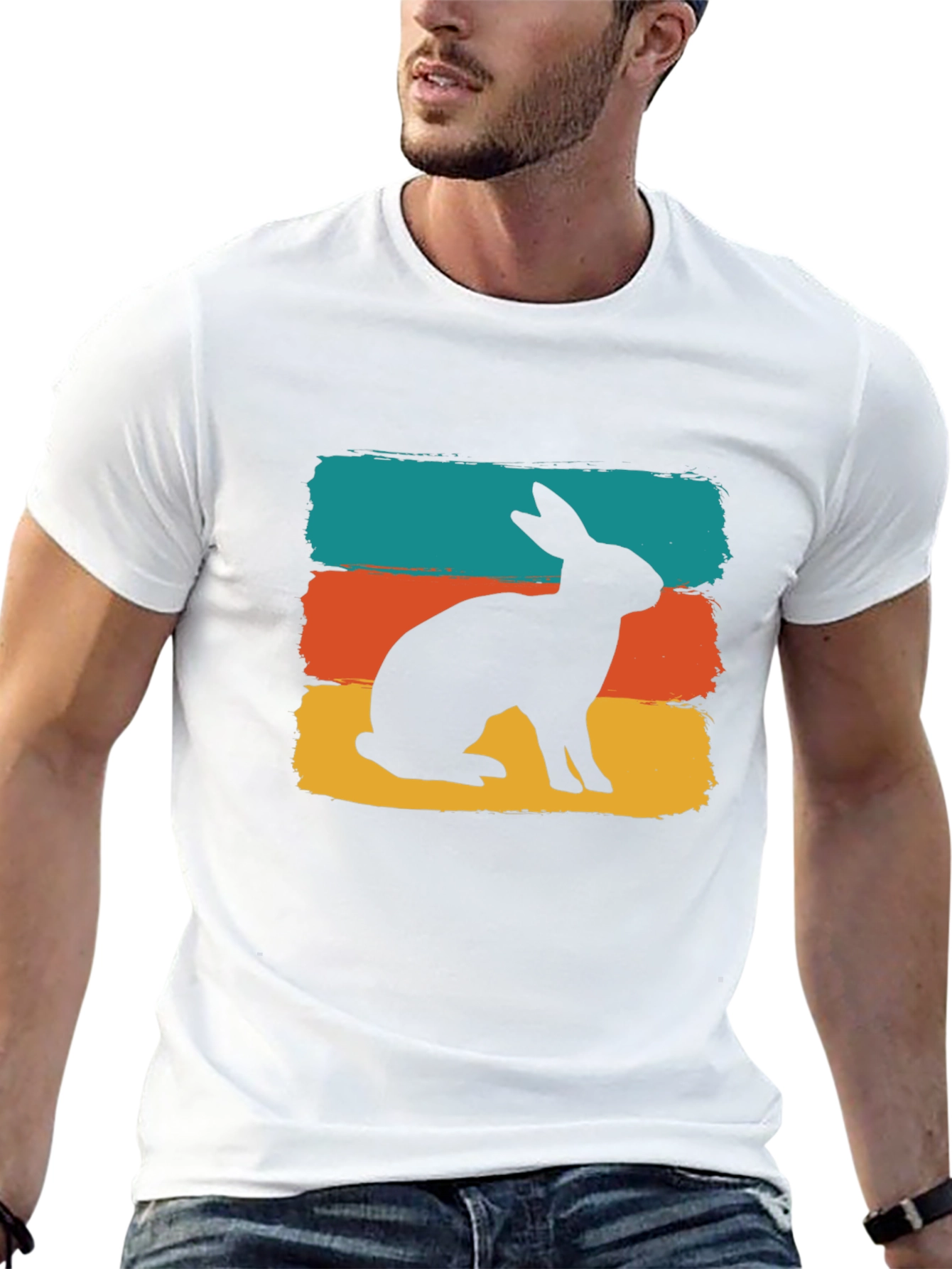 Retro Rabbit Silhouette T-Shirt