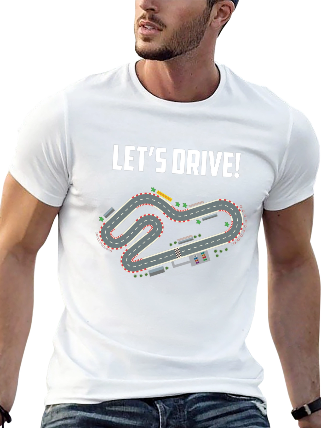 Lets Drive Race Track Graphic Tee