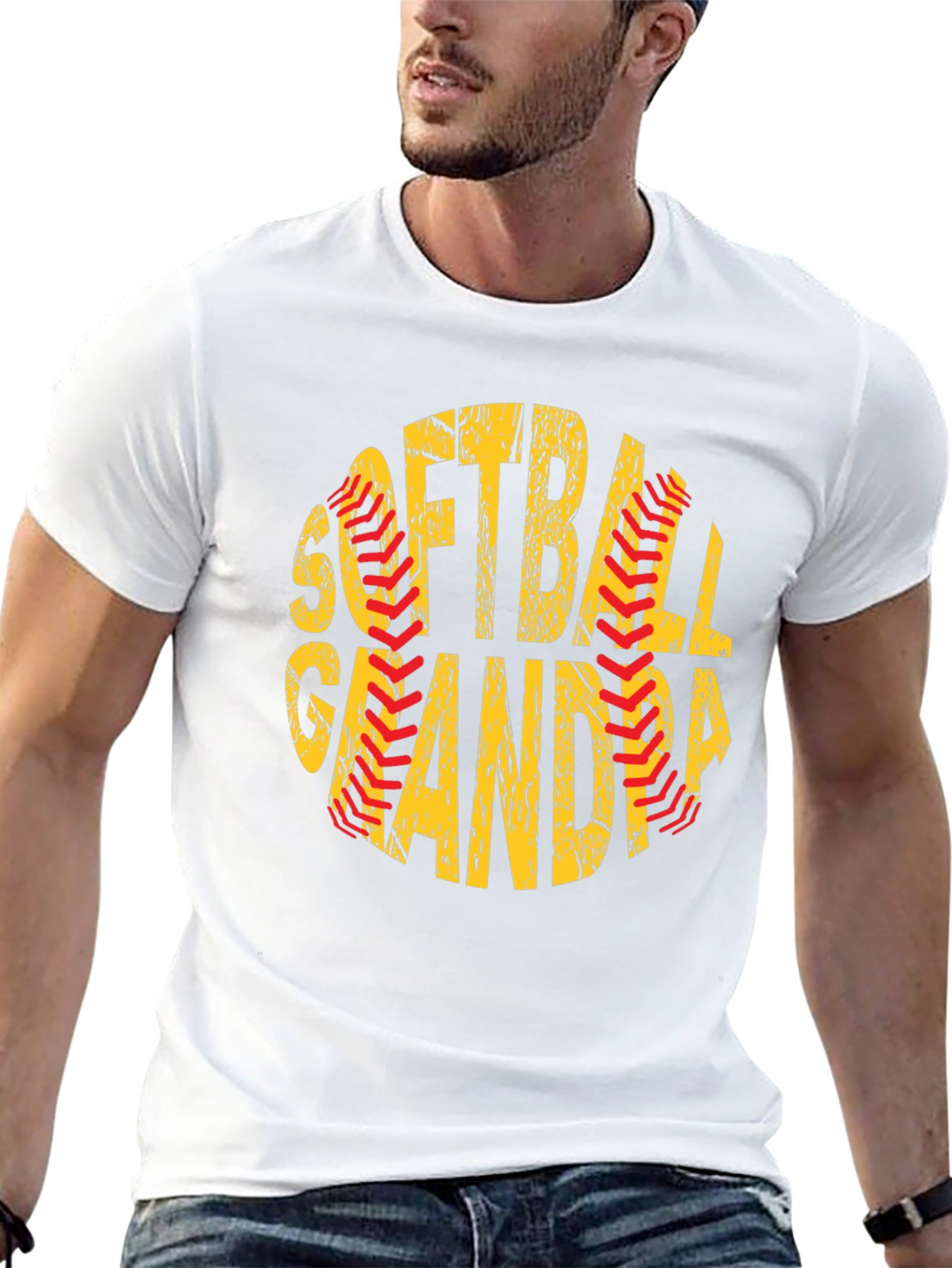 Softball Grandpa T-Shirt - Baseball Lover Gift