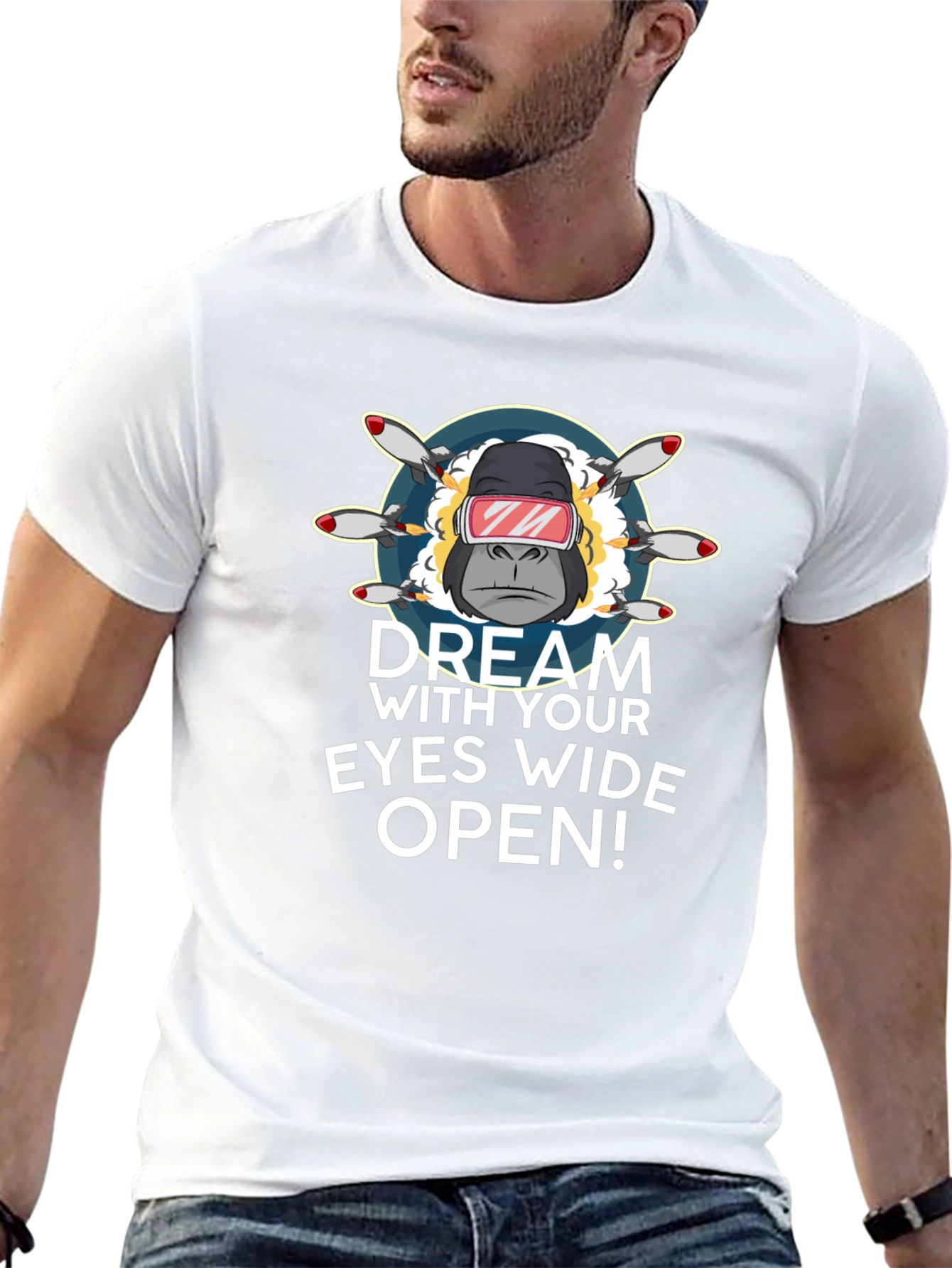 Dream with Your Eyes Wide Open Black T-Shirt