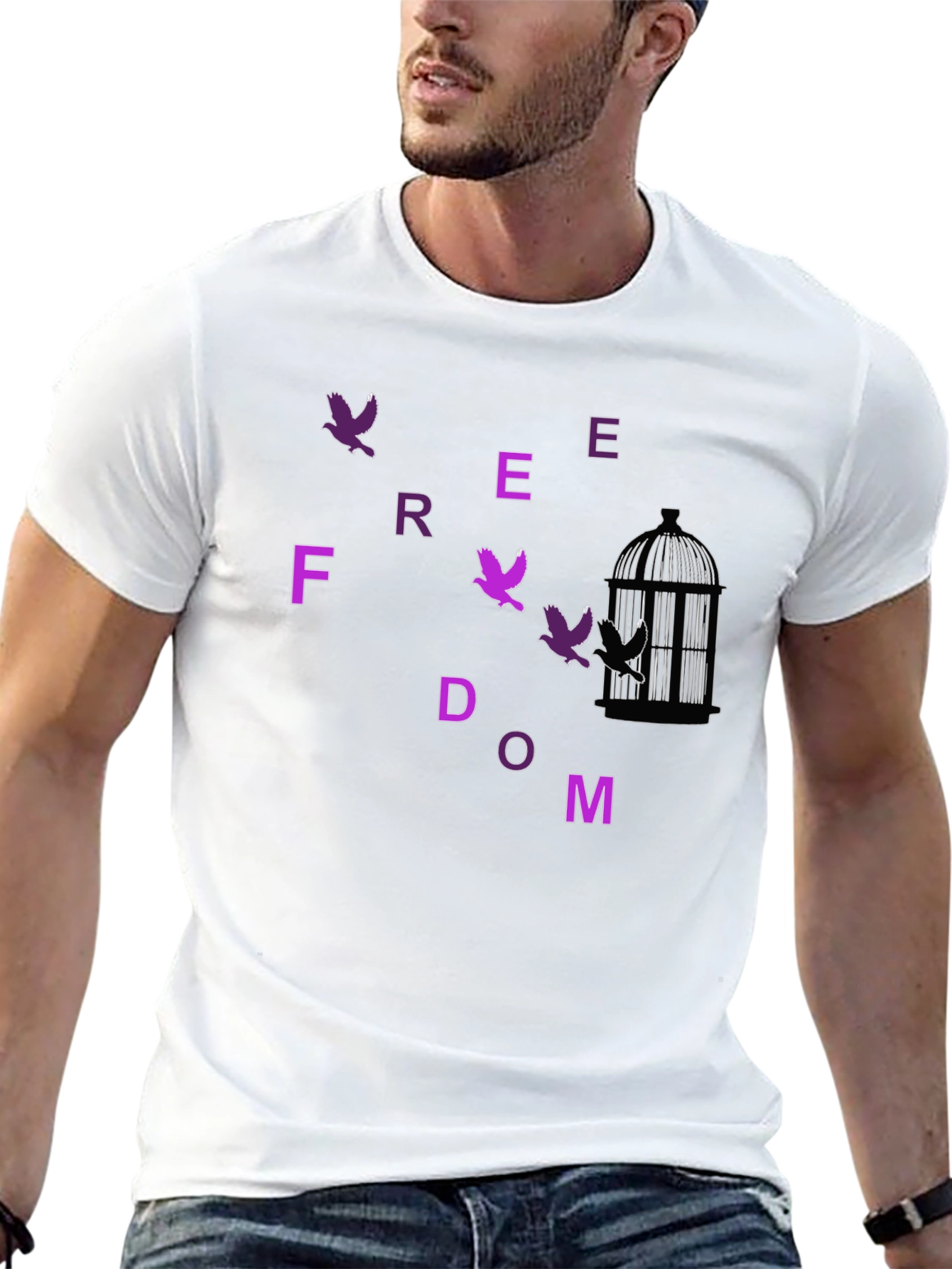 Freedom Birds Graphic T-Shirt - Stylish Unisex Tee