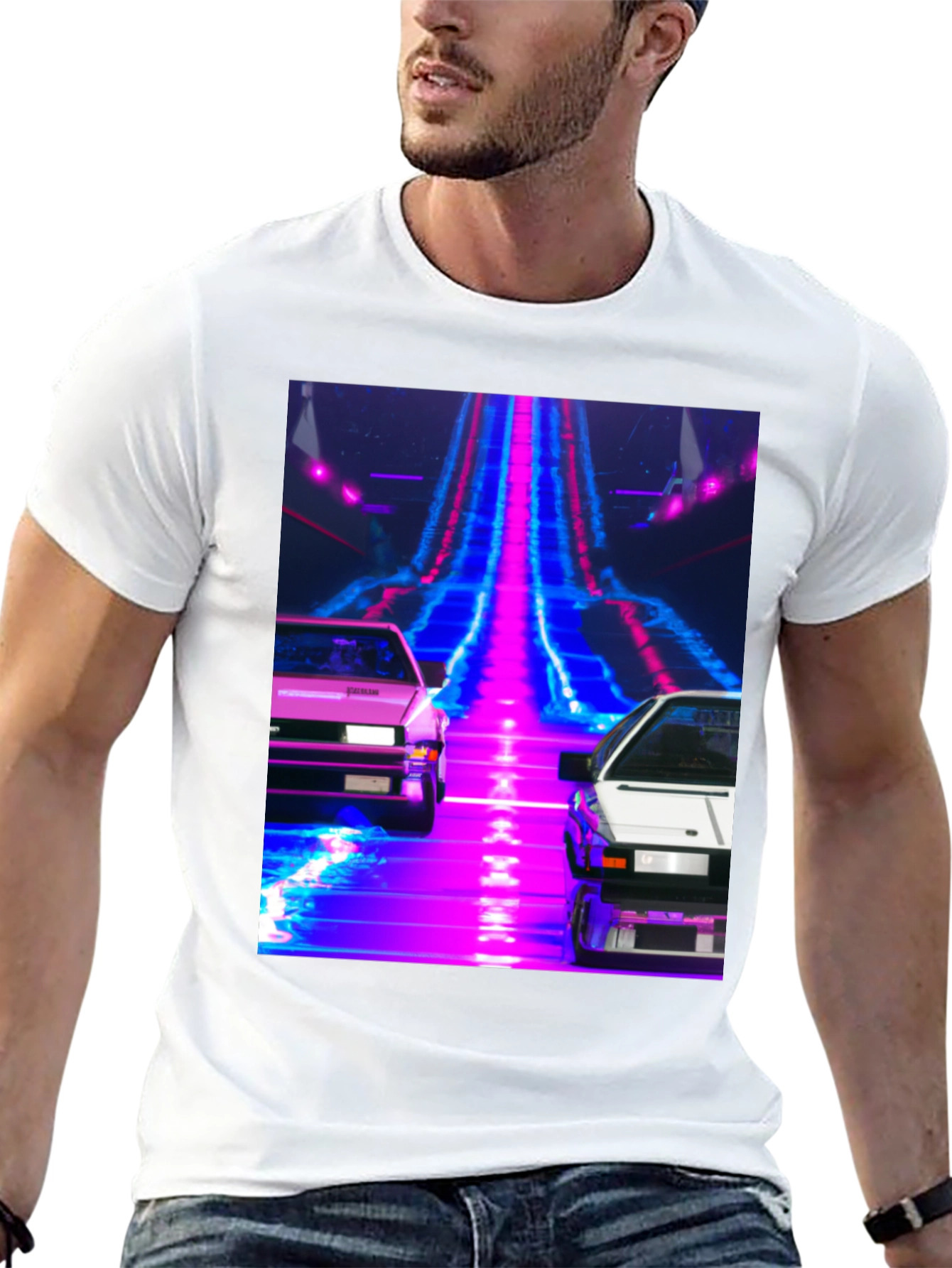 Retro Wave Car T-Shirt