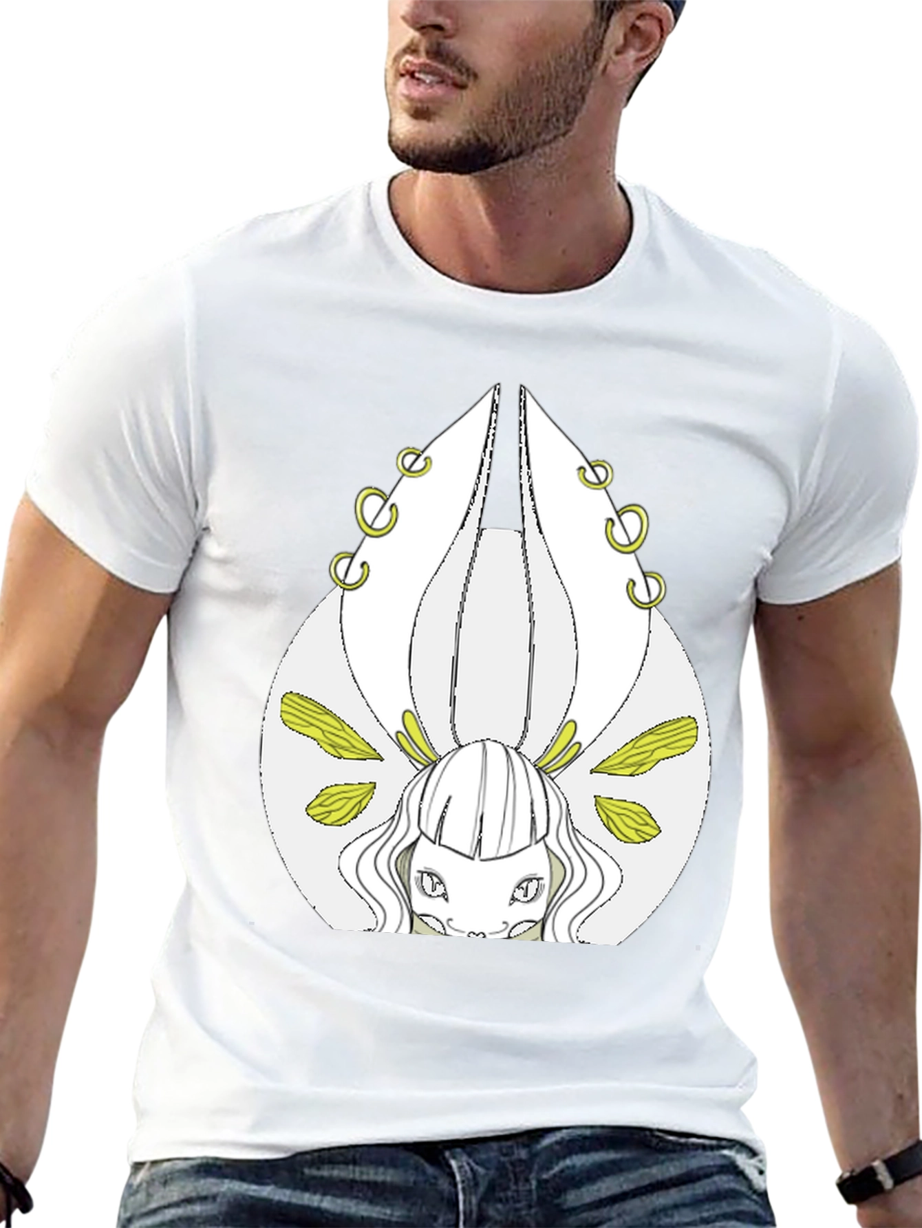 Mystical Creature Graphic Tee - Black