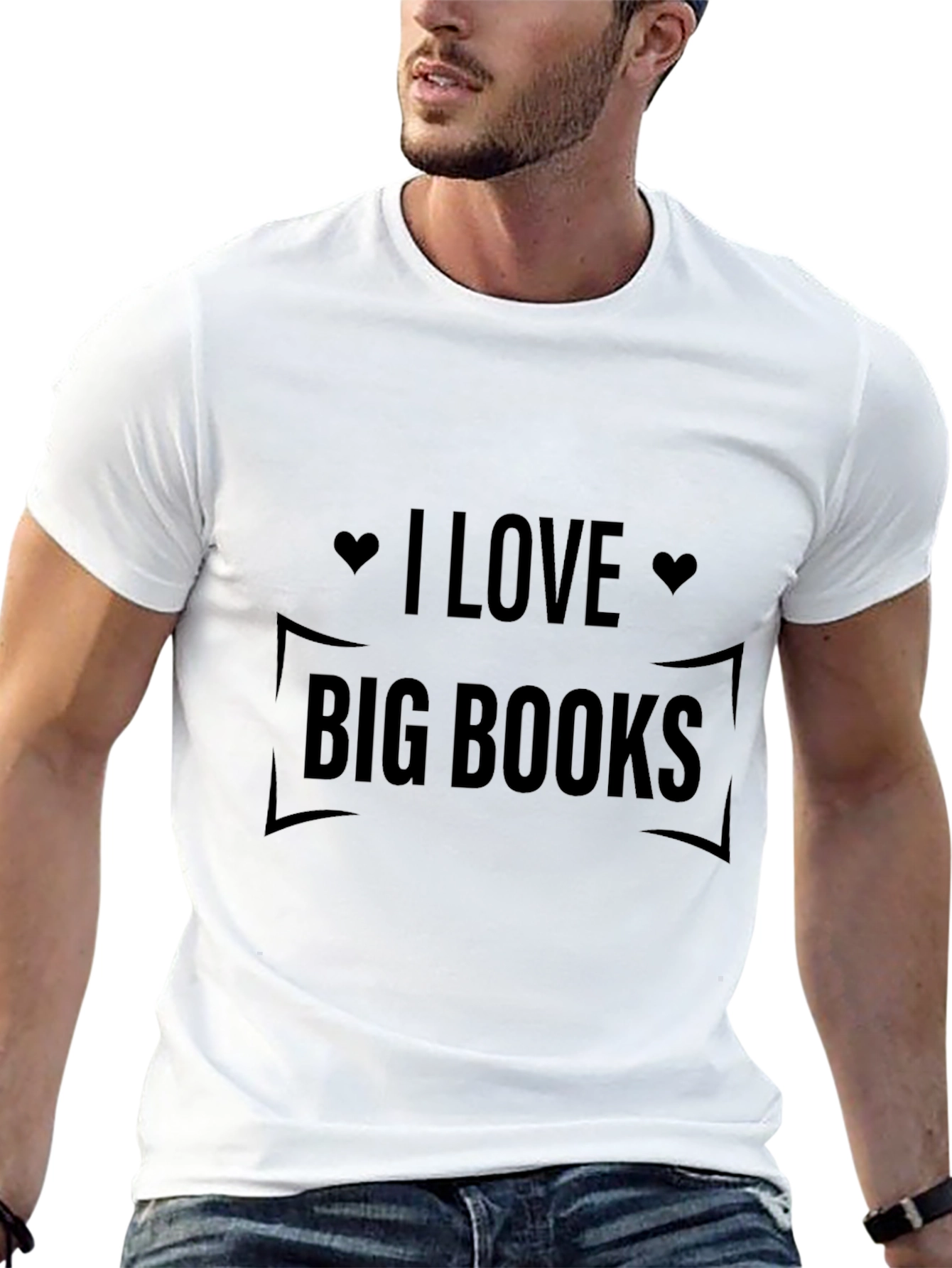 I Love Big Books Black T-Shirt