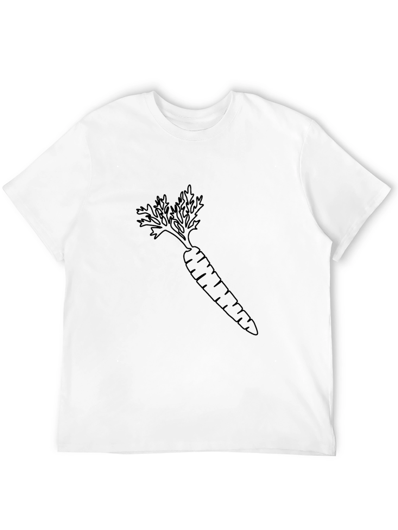 Carrot Graphic Tee - Black Casual T-Shirt