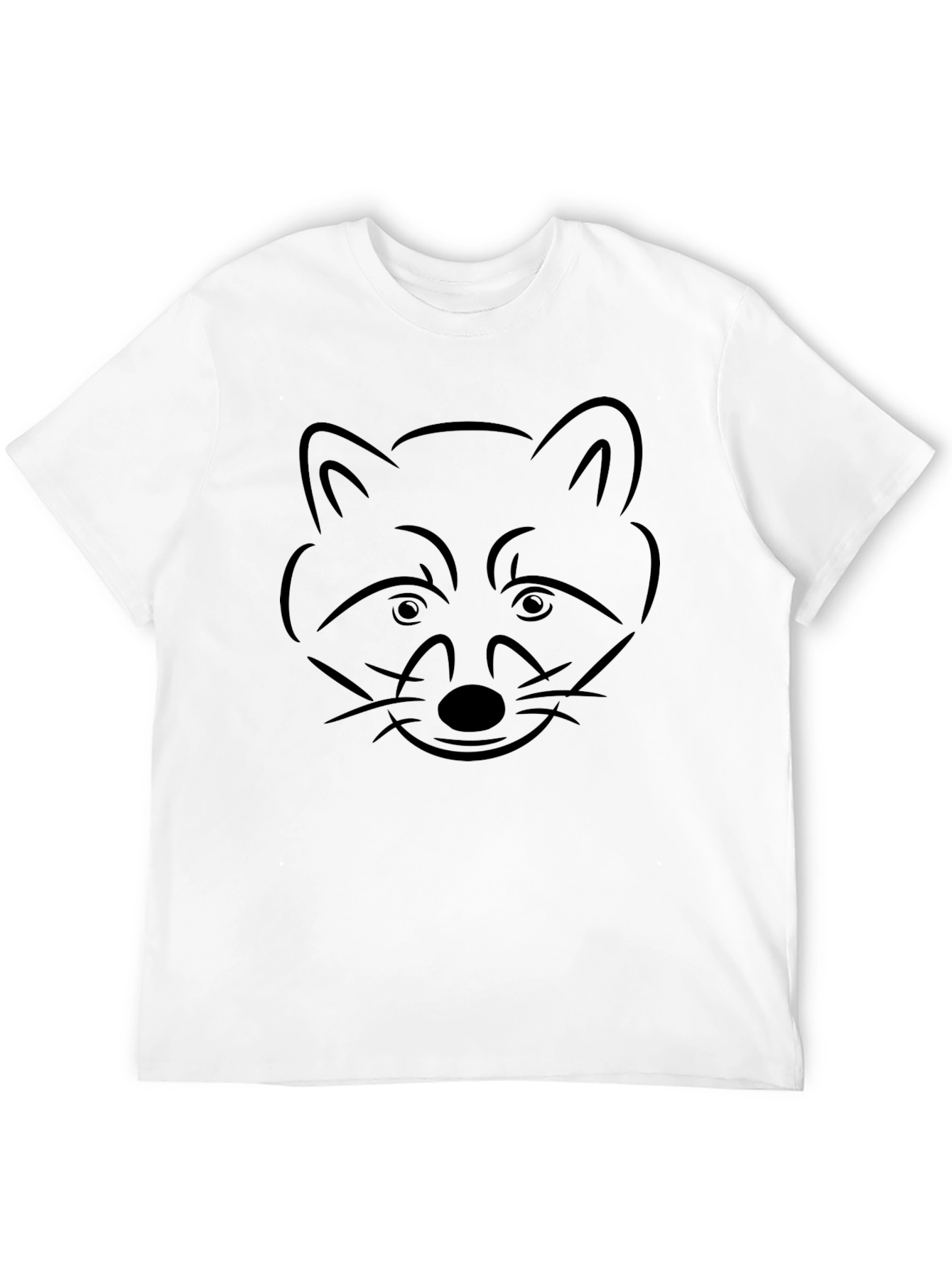 Raccoon Outline Graphic Tee - Black T-Shirt