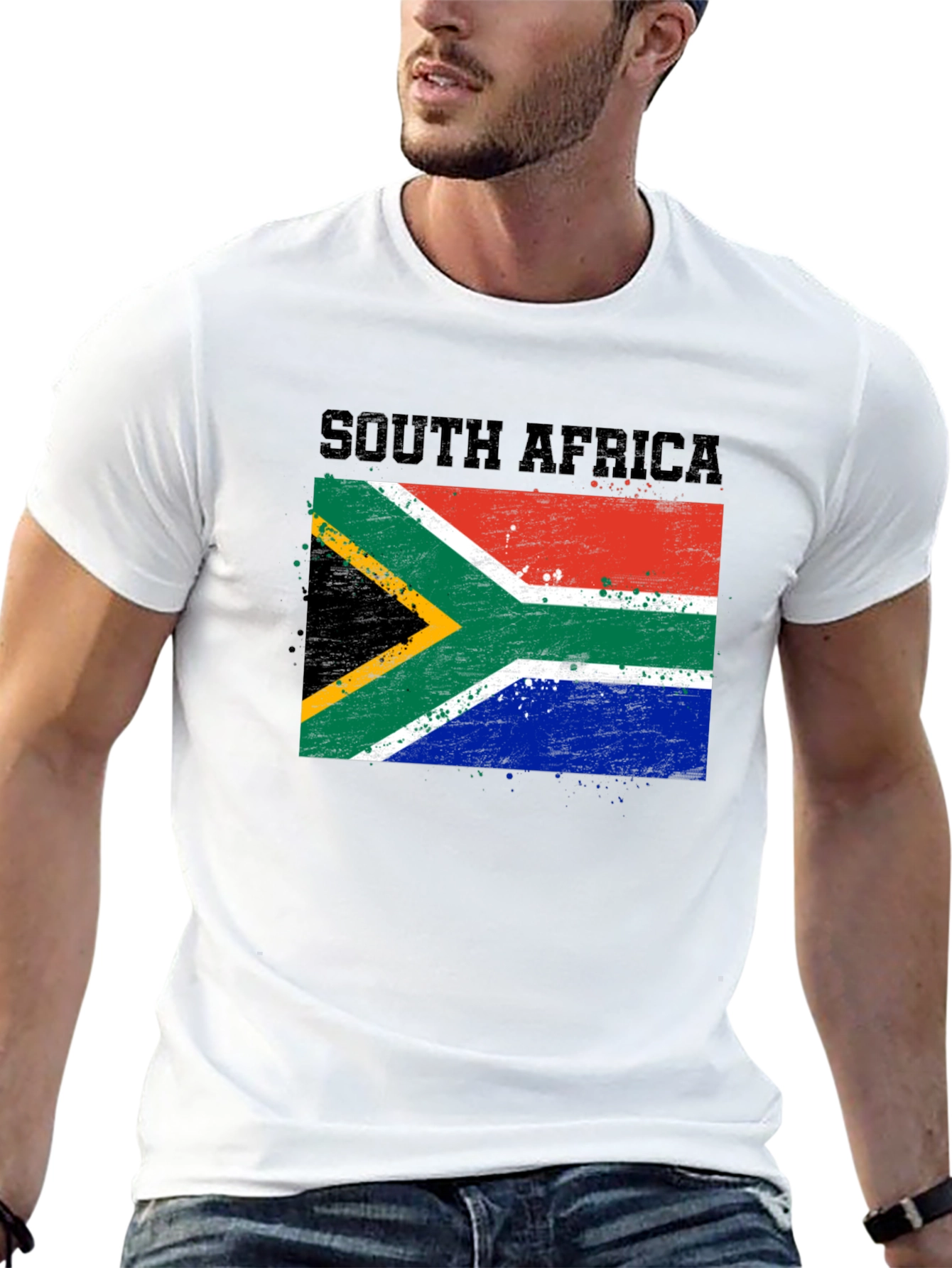 South Africa Flag T-Shirt - Distressed Graphic Tee