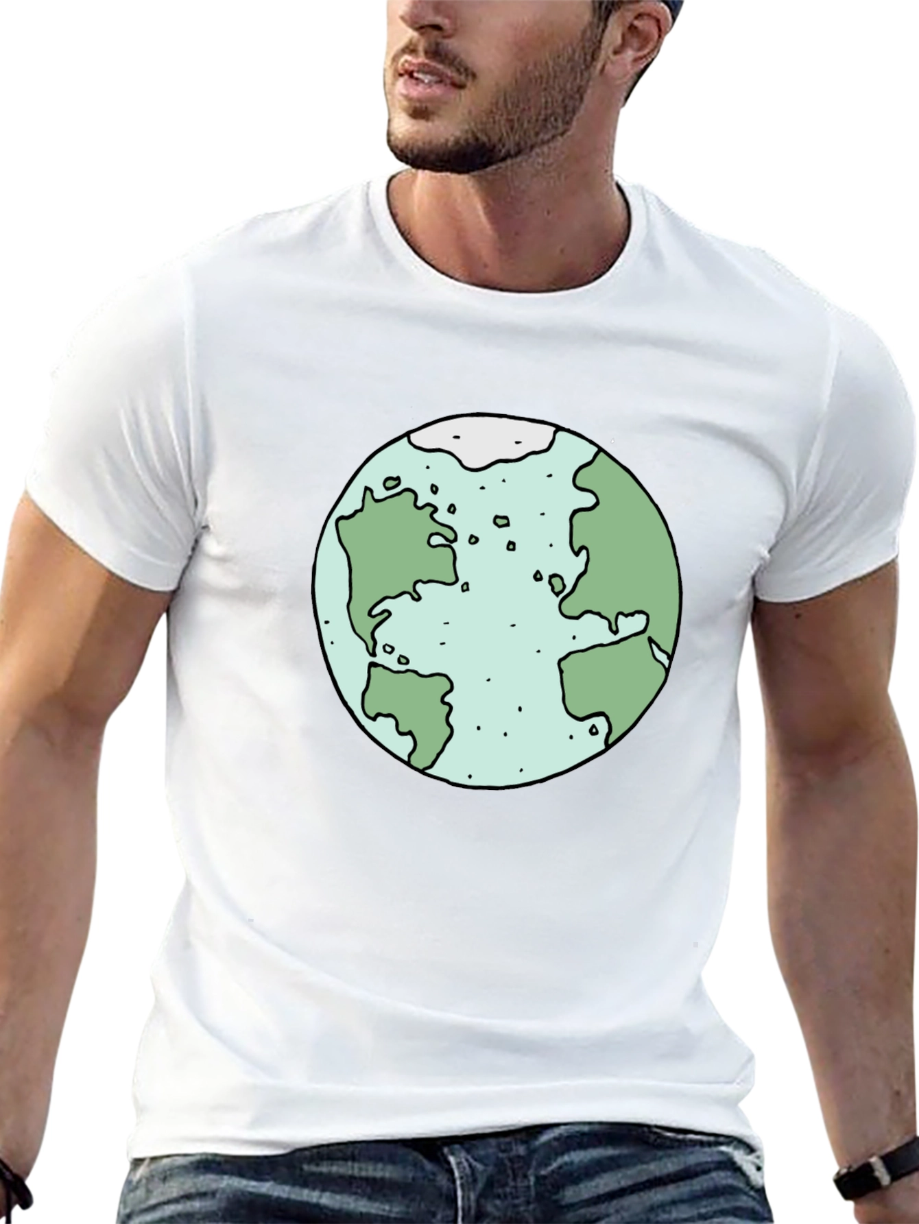 Earth Graphic Tee - Soft Cotton Black