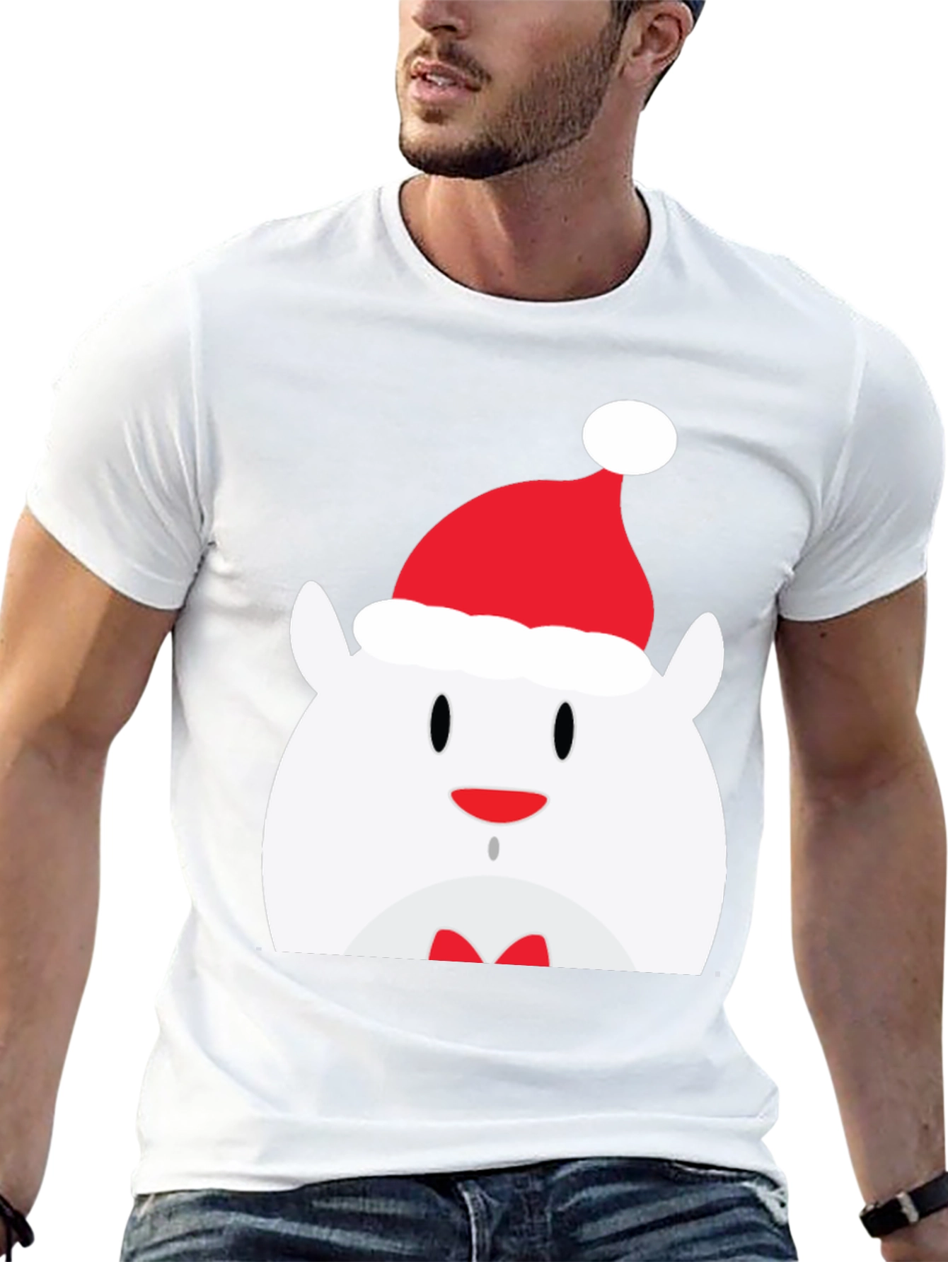 Festive Bear Graphic Tee - Holiday Cheer