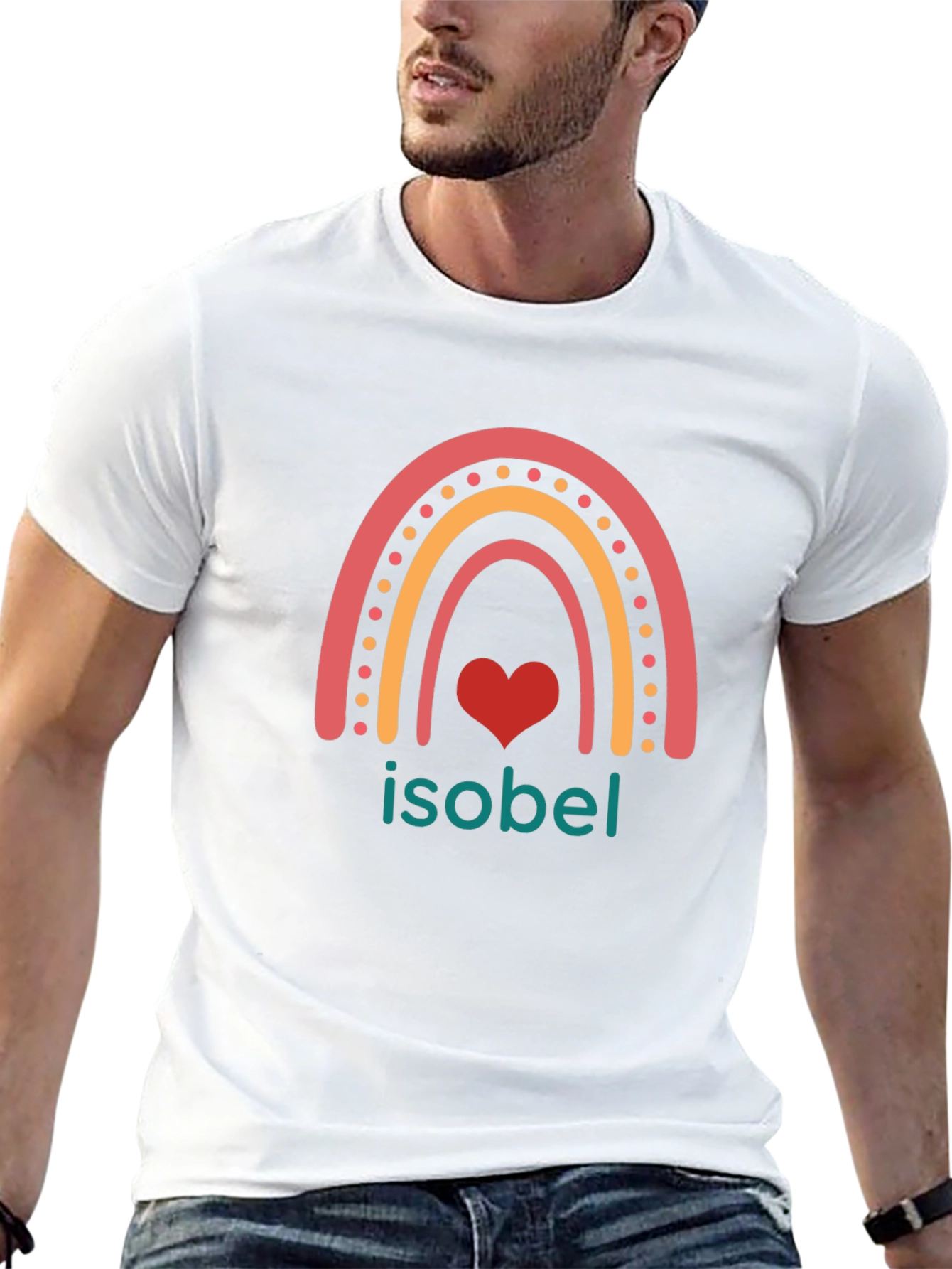 Isobel Rainbow Heart Graphic Tee - Stylish & Unique
