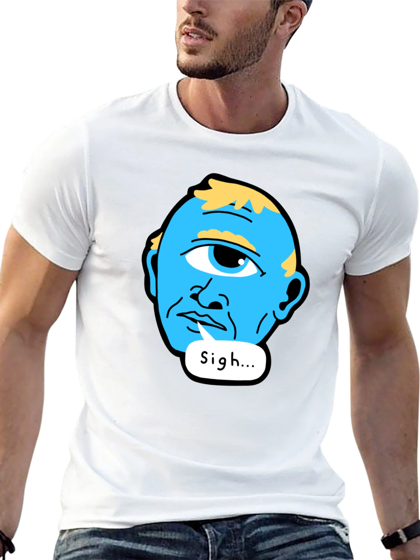 Sigh Cyclops T-Shirt - Black Cotton Tee