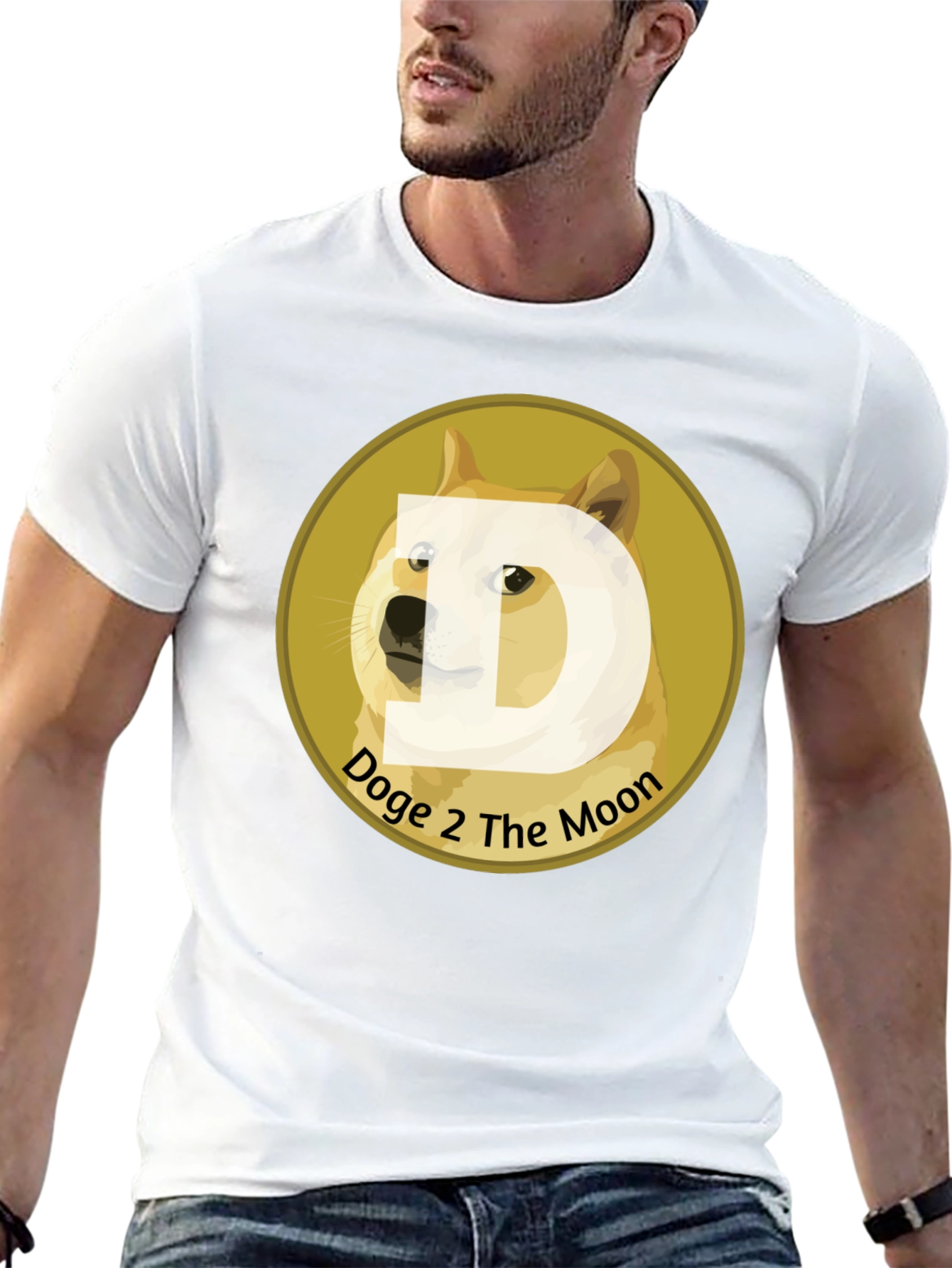Doge 2 The Moon Black T-Shirt