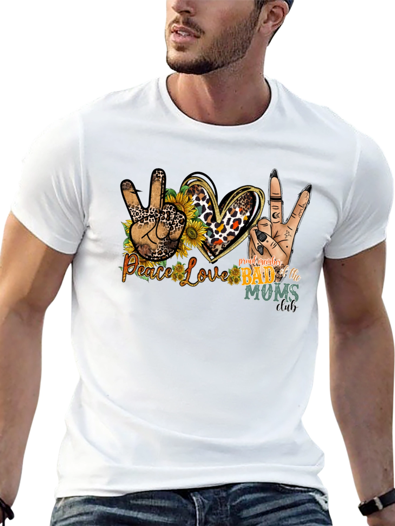 Peace Love Bad Moms Club Graphic Tee
