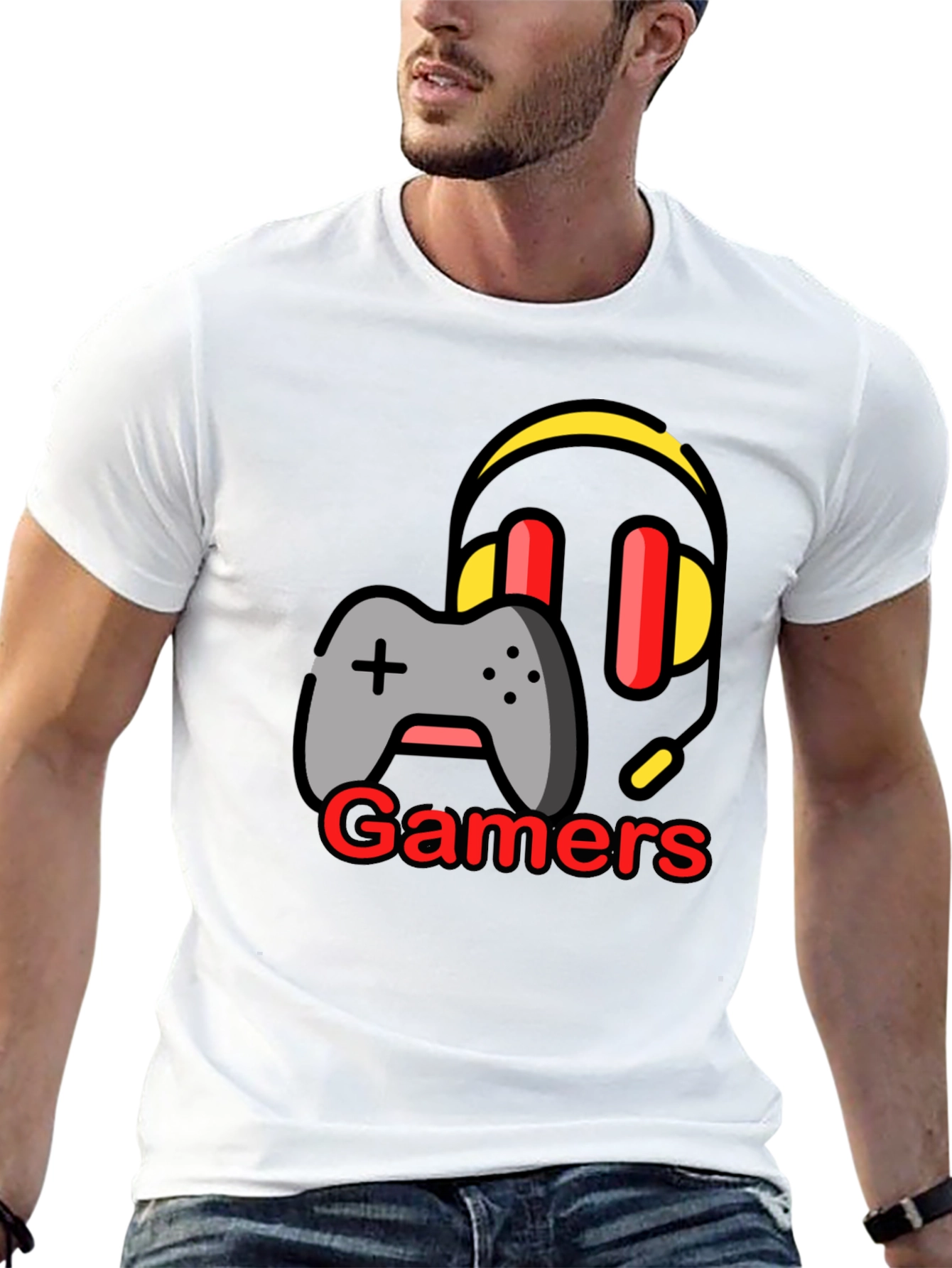 Gamers Graphic T-Shirt - Black Cotton Tee
